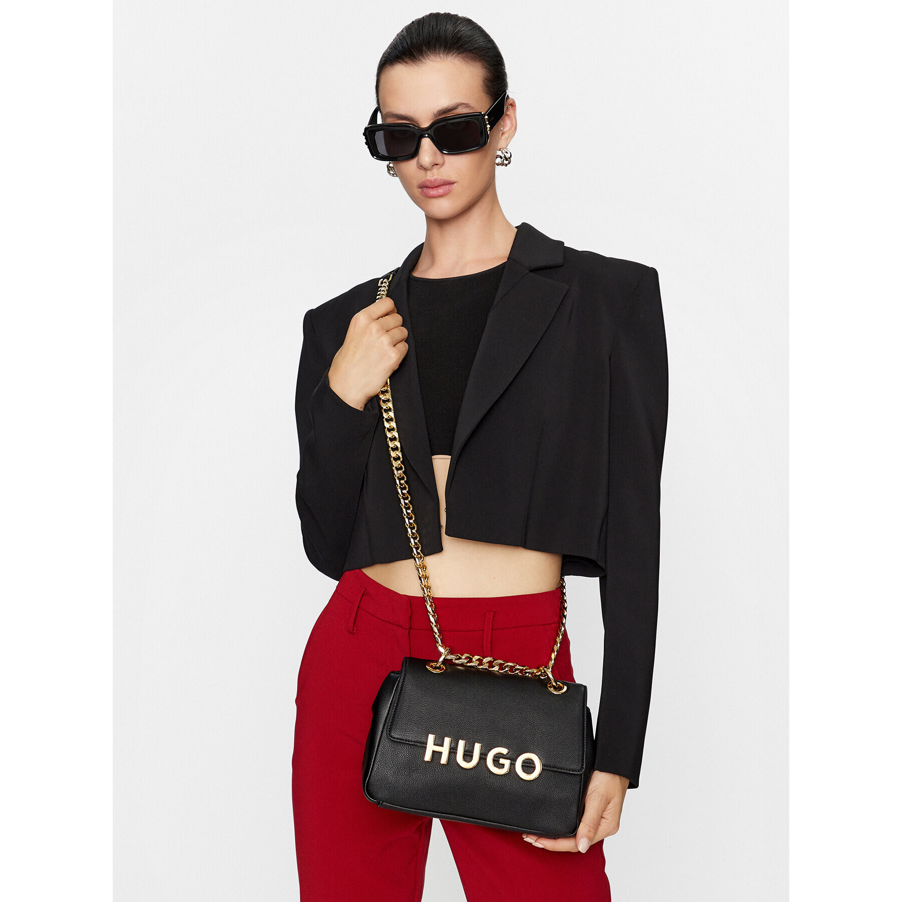 Hugo Ročna torba Lizzie Sm Sh. Bag 50503780 10238871 01 Črna - Pepit.si