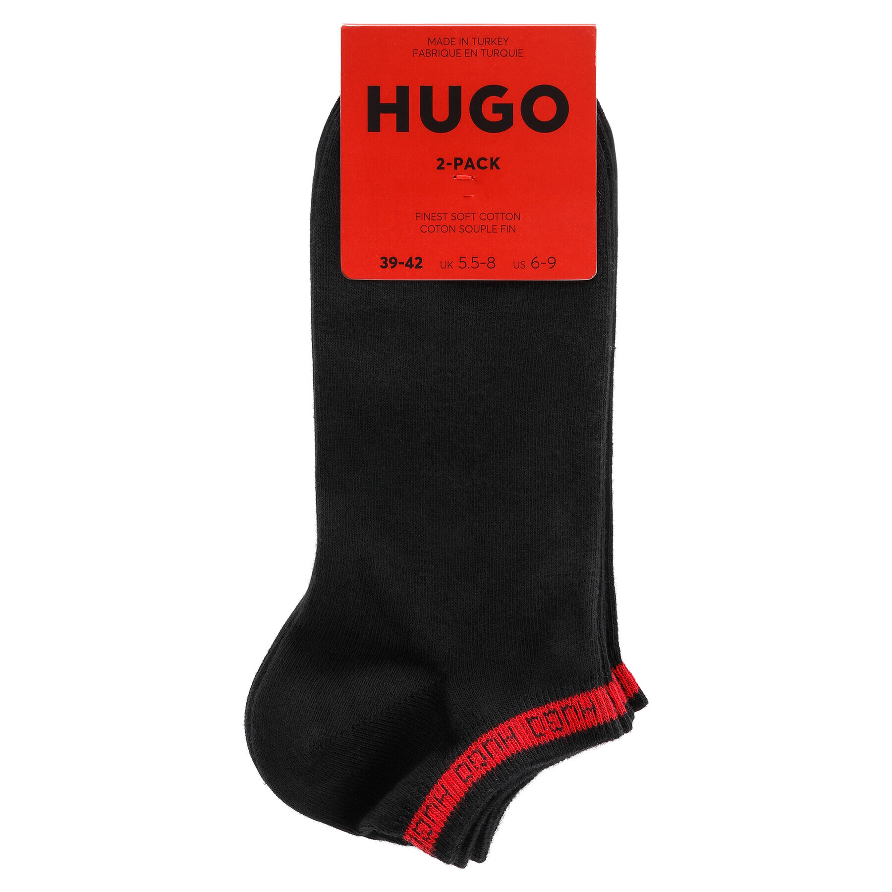 Hugo Set 2 parov moških nizkih nogavic 50477874 Črna - Pepit.si