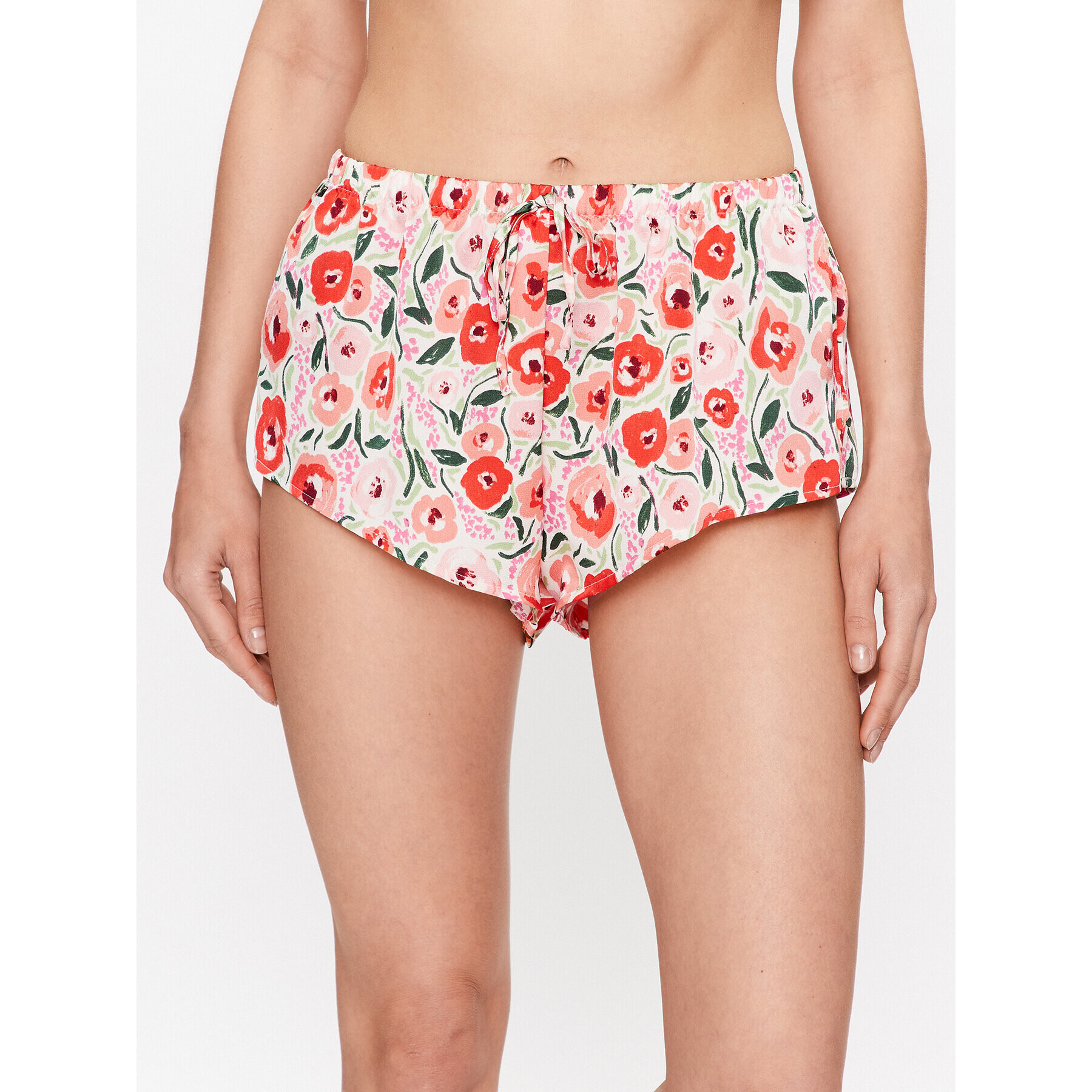 Hunkemöller Kratke hlače pižama Funky 202326 Bela Feminine Fit - Pepit.si