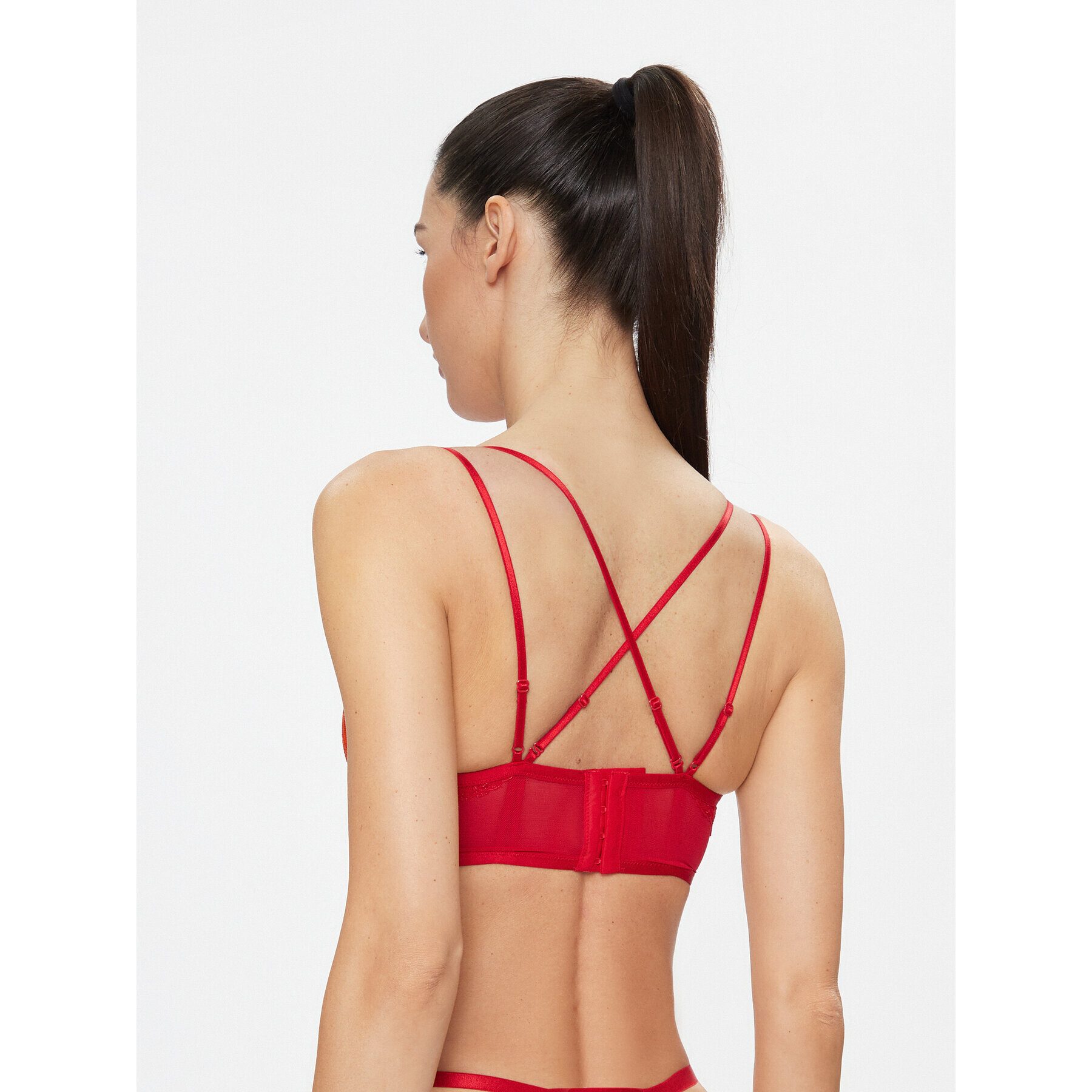 Hunkemöller Trikotni nedrček Simone Bralette 203649 Rdeča - Pepit.si