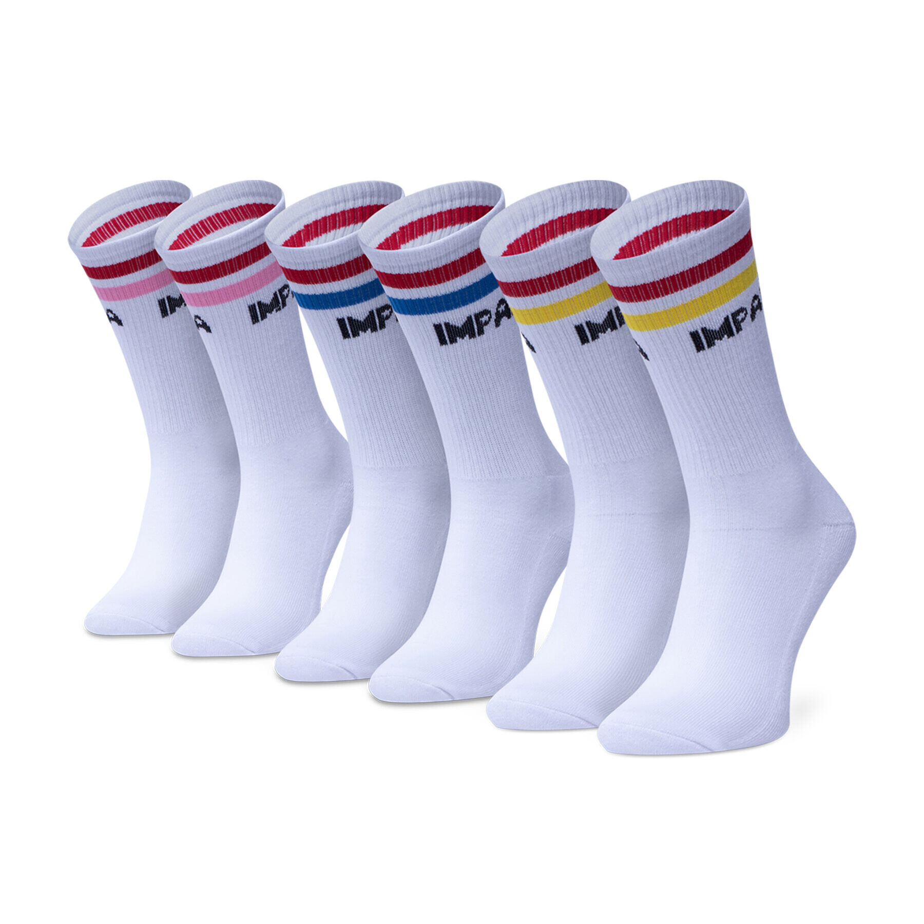 Impala Set 3 parov ženskih visokih nogavic Stripe Sock 3 Pack IM787000 Bela - Pepit.si