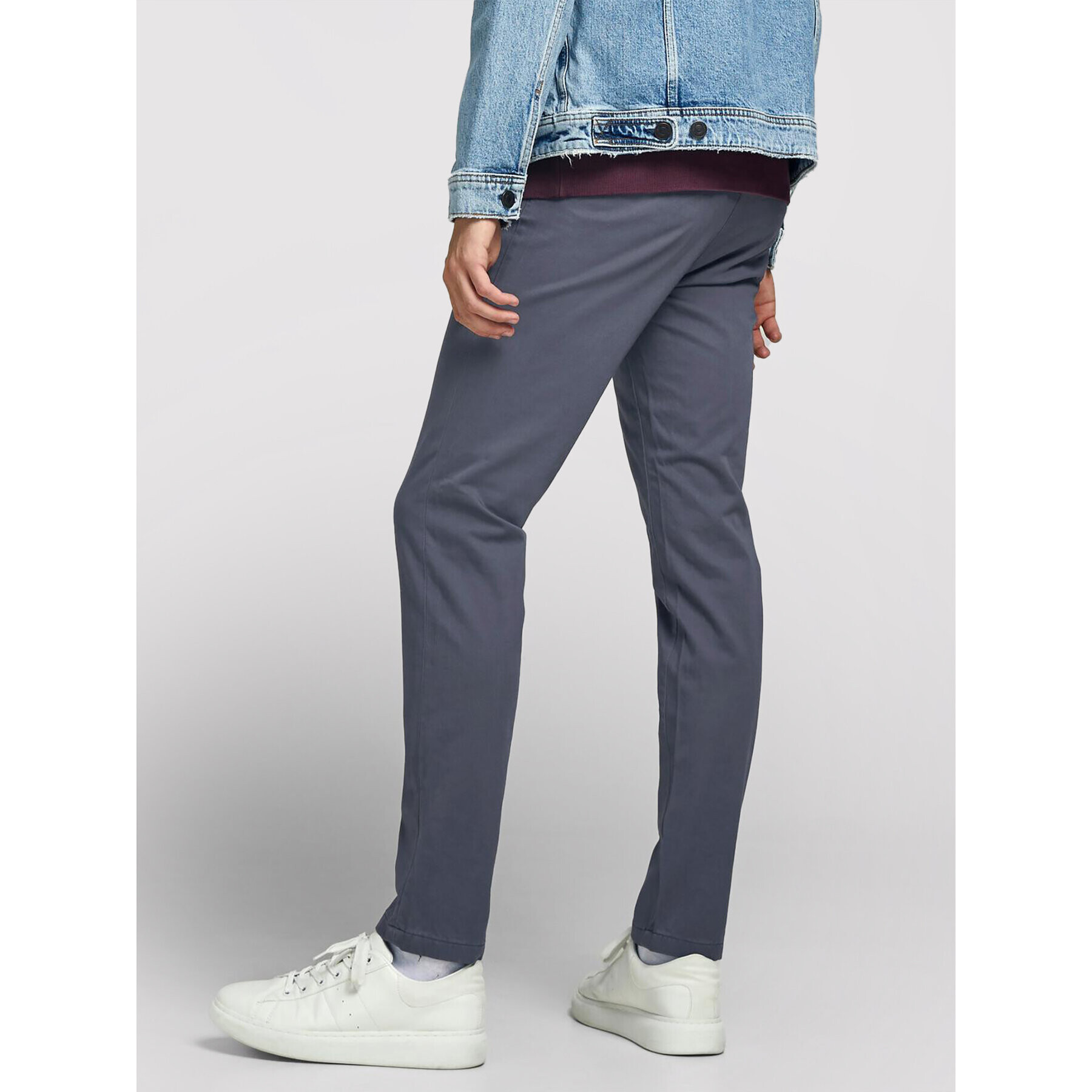 Jack&Jones Chino hlače Jjimarco Jjbowie 12176042 Siva Slim Fit - Pepit.si