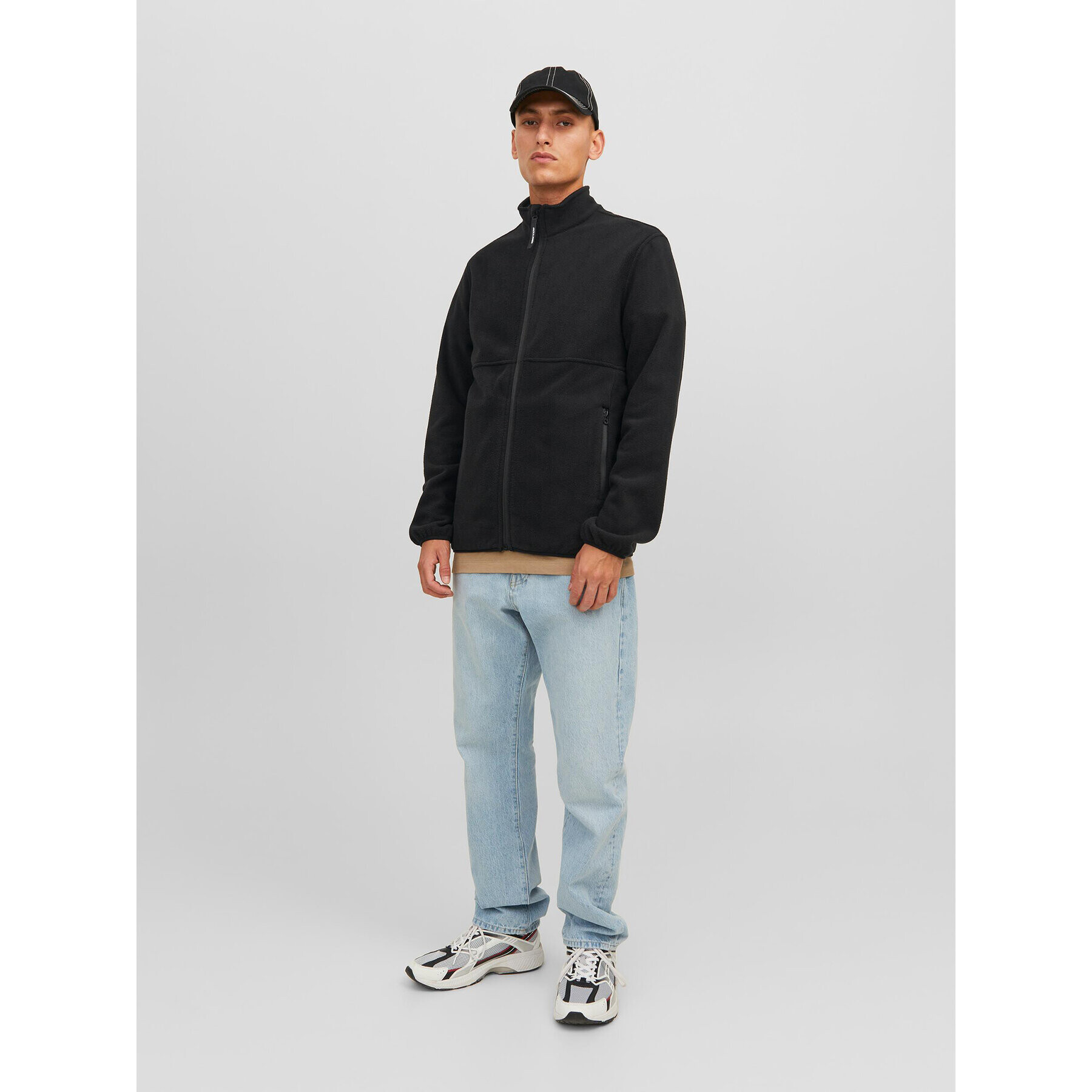 Jack&Jones Flis 12244870 Črna Regular Fit - Pepit.si