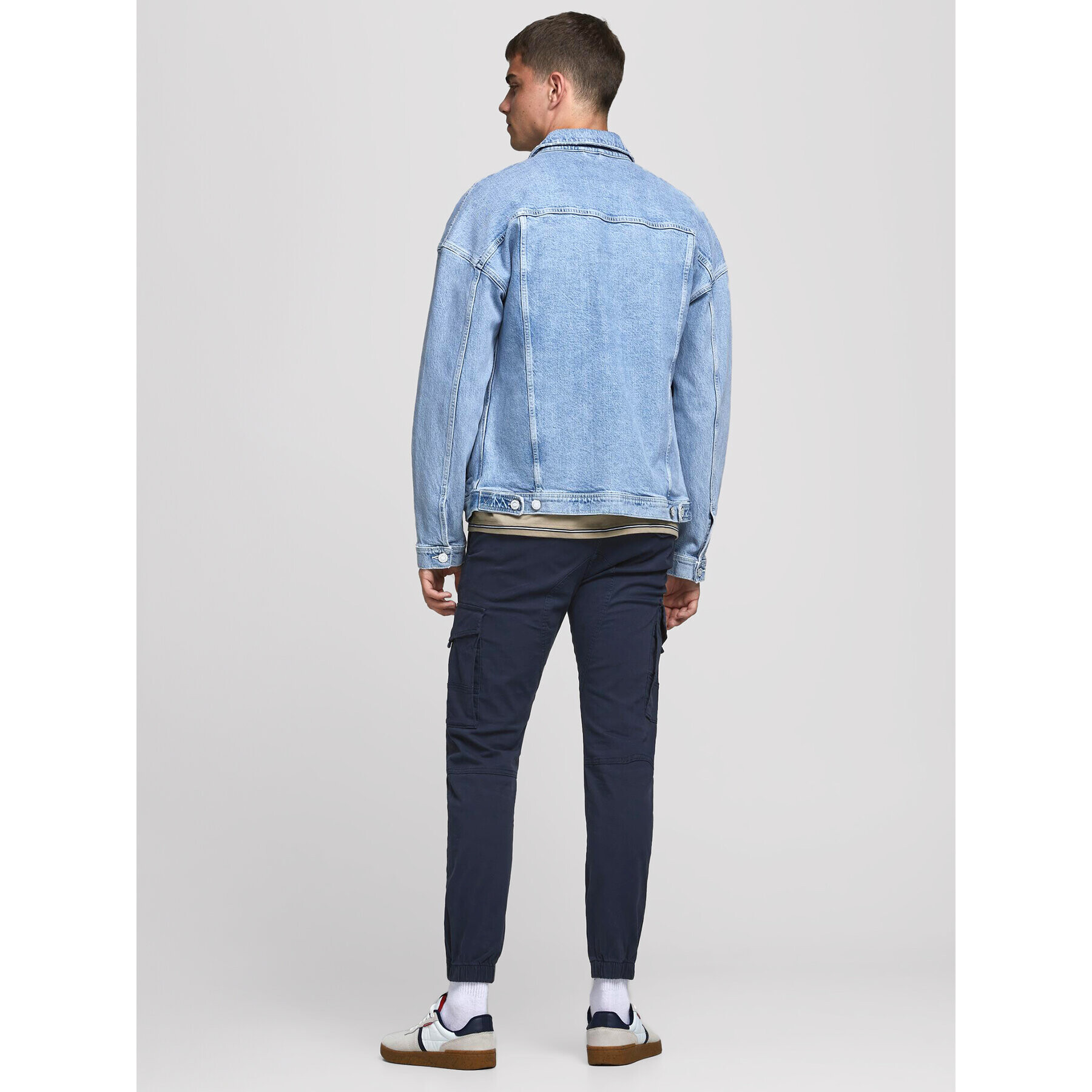 Jack&Jones Hlače iz tkanine Paul 12169582 Mornarsko modra Tapered Fit - Pepit.si