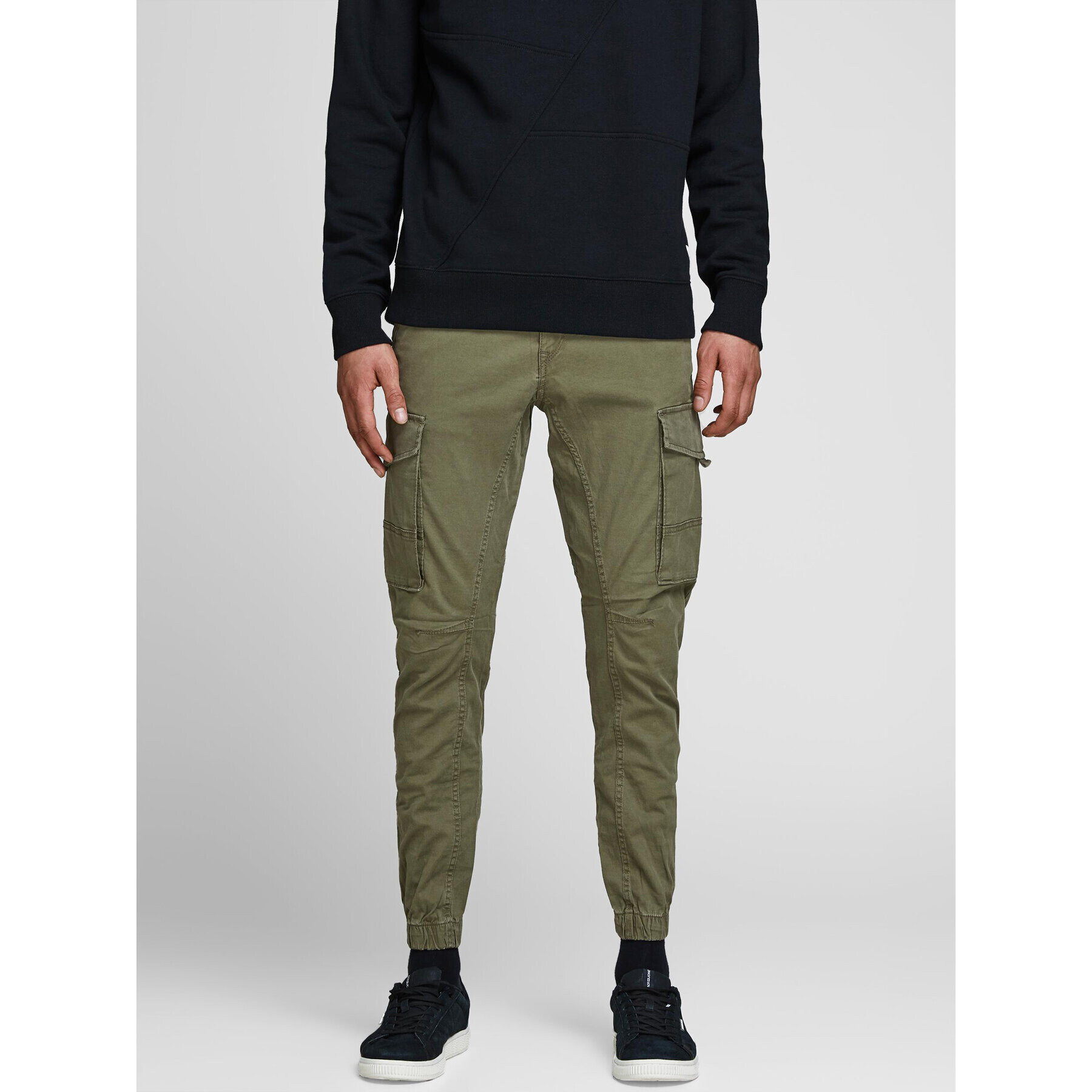 Jack&Jones Hlače iz tkanine Paul Flake 12141844 Zelena Tapered Fit - Pepit.si