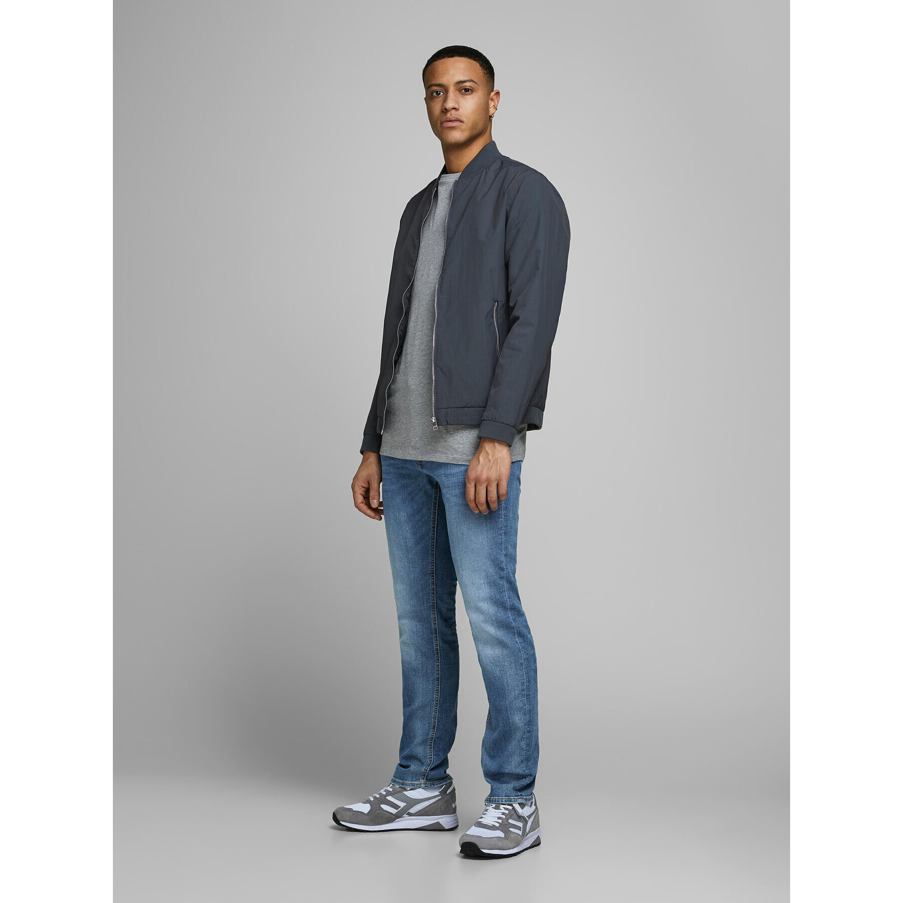 Jack&Jones Jeans hlače Tim 12146866 Modra Slim Fit - Pepit.si