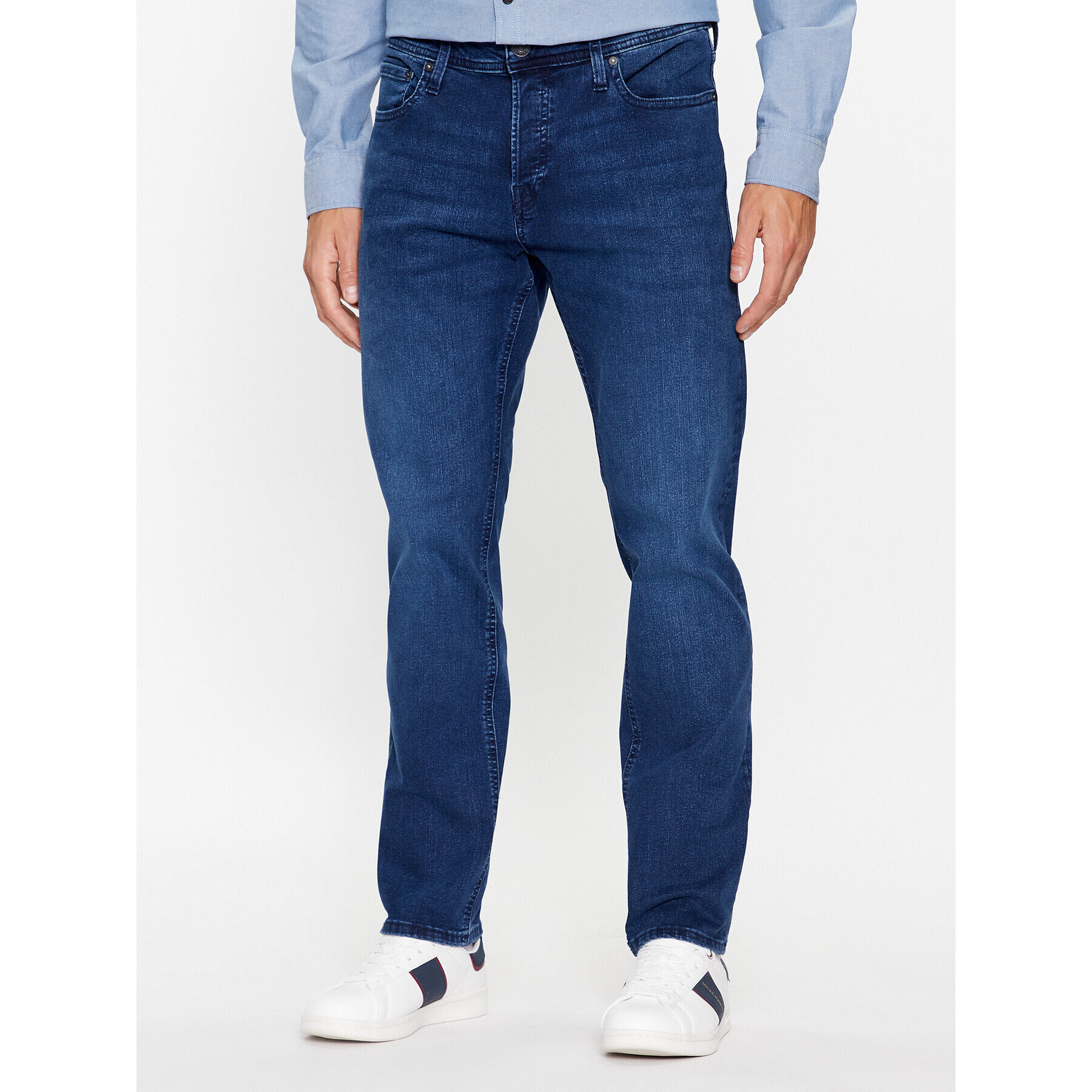 Jack&Jones Jeans hlače 12246918 Modra Tapered Fit - Pepit.si