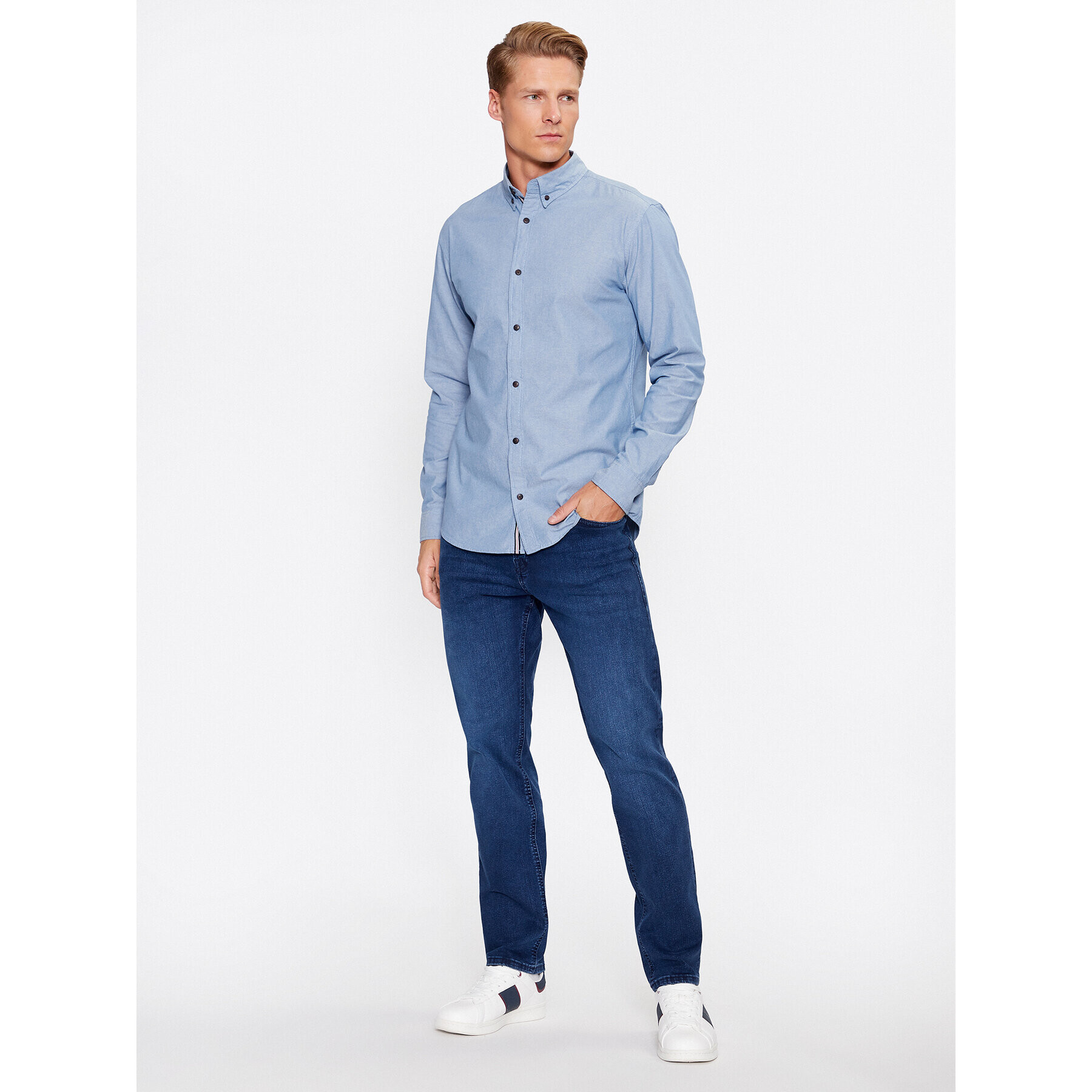 Jack&Jones Jeans hlače 12246918 Modra Tapered Fit - Pepit.si