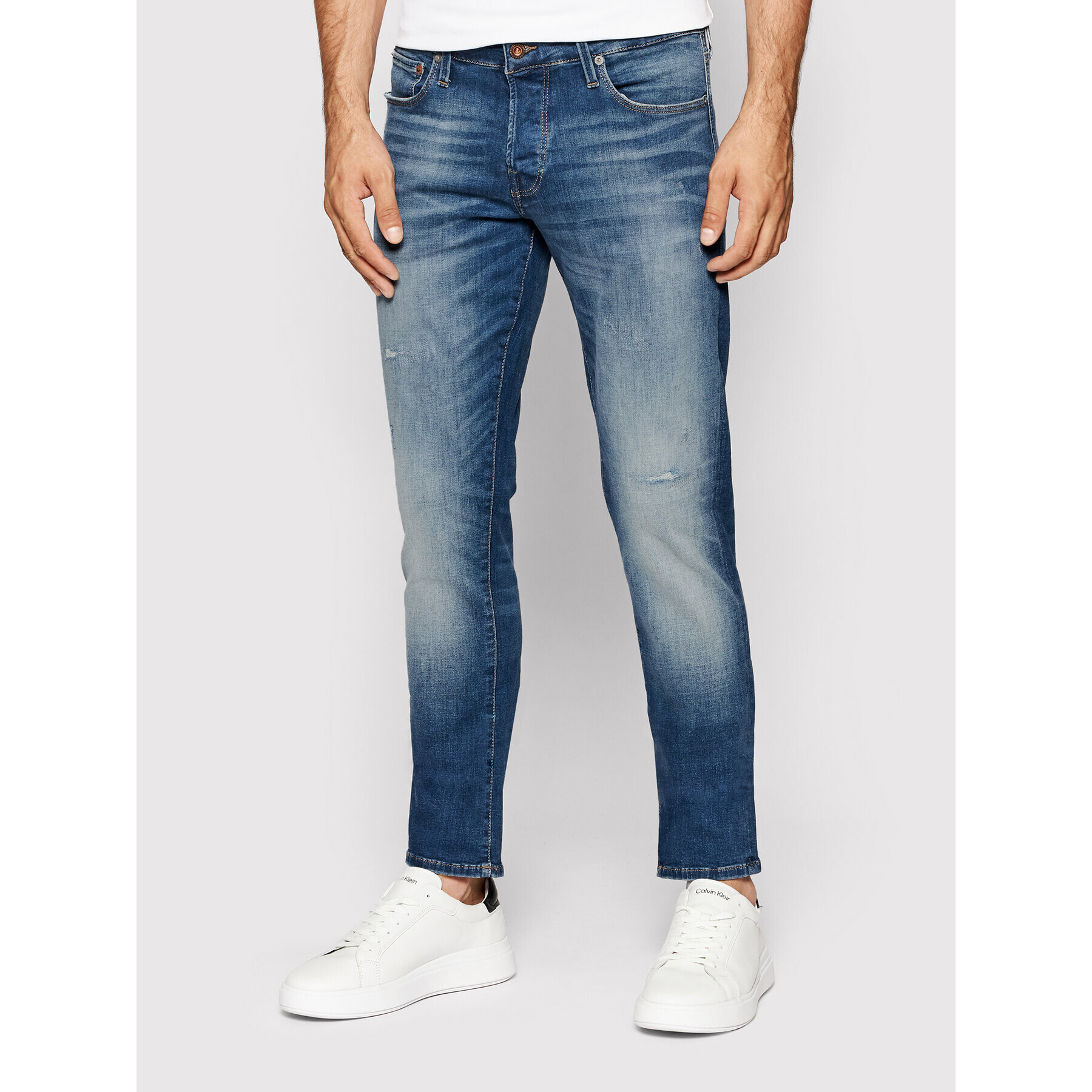 Jack&Jones Jeans hlače Gleen 12199752 Modra Slim Fit - Pepit.si