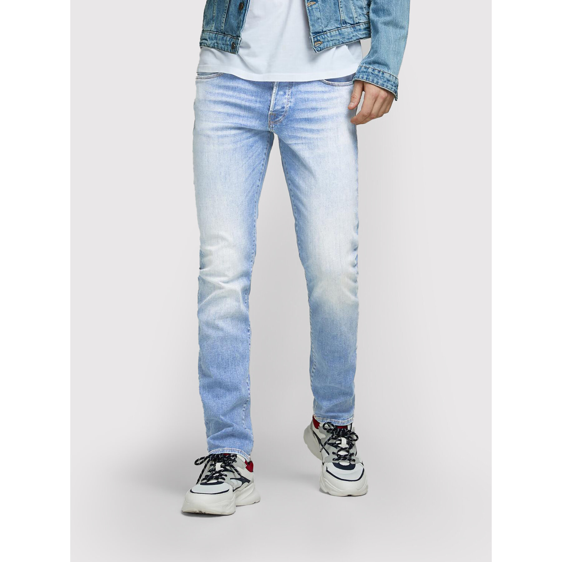 Jack&Jones Jeans hlače Glenn 12168694 Modra Slim Fit - Pepit.si