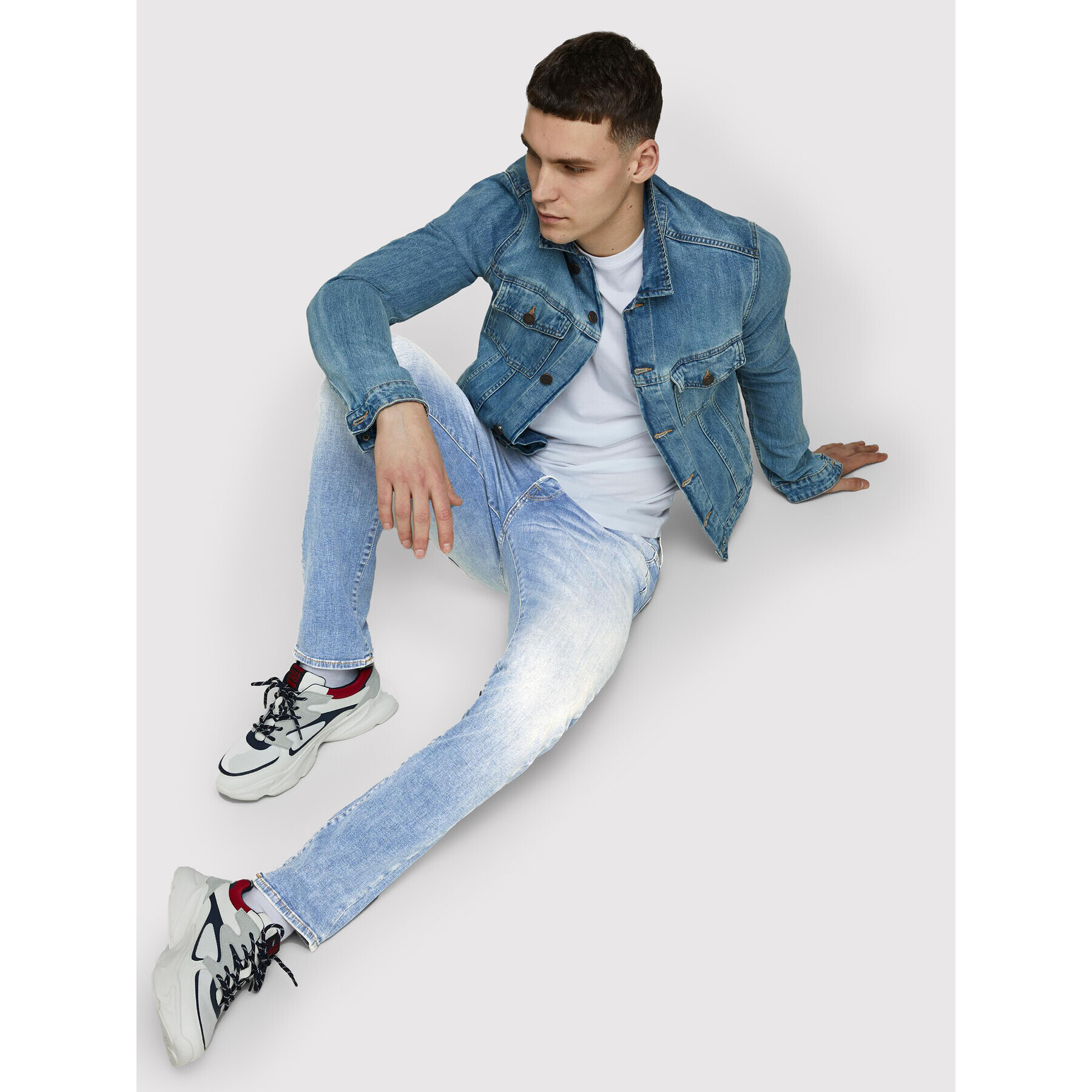 Jack&Jones Jeans hlače Glenn 12168694 Modra Slim Fit - Pepit.si