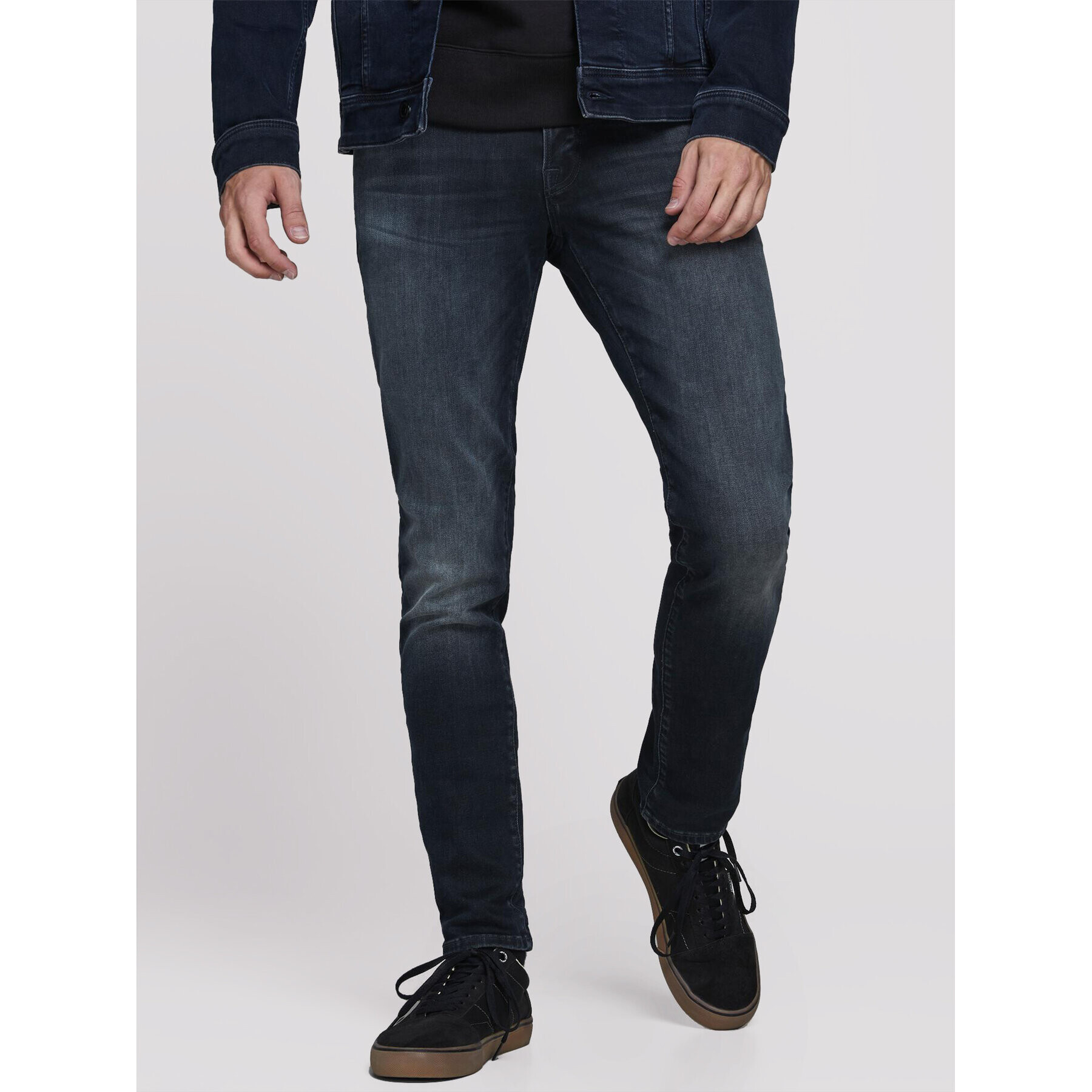 Jack&Jones Jeans hlače Glenn 12175893 Mornarsko modra Slim Fit - Pepit.si