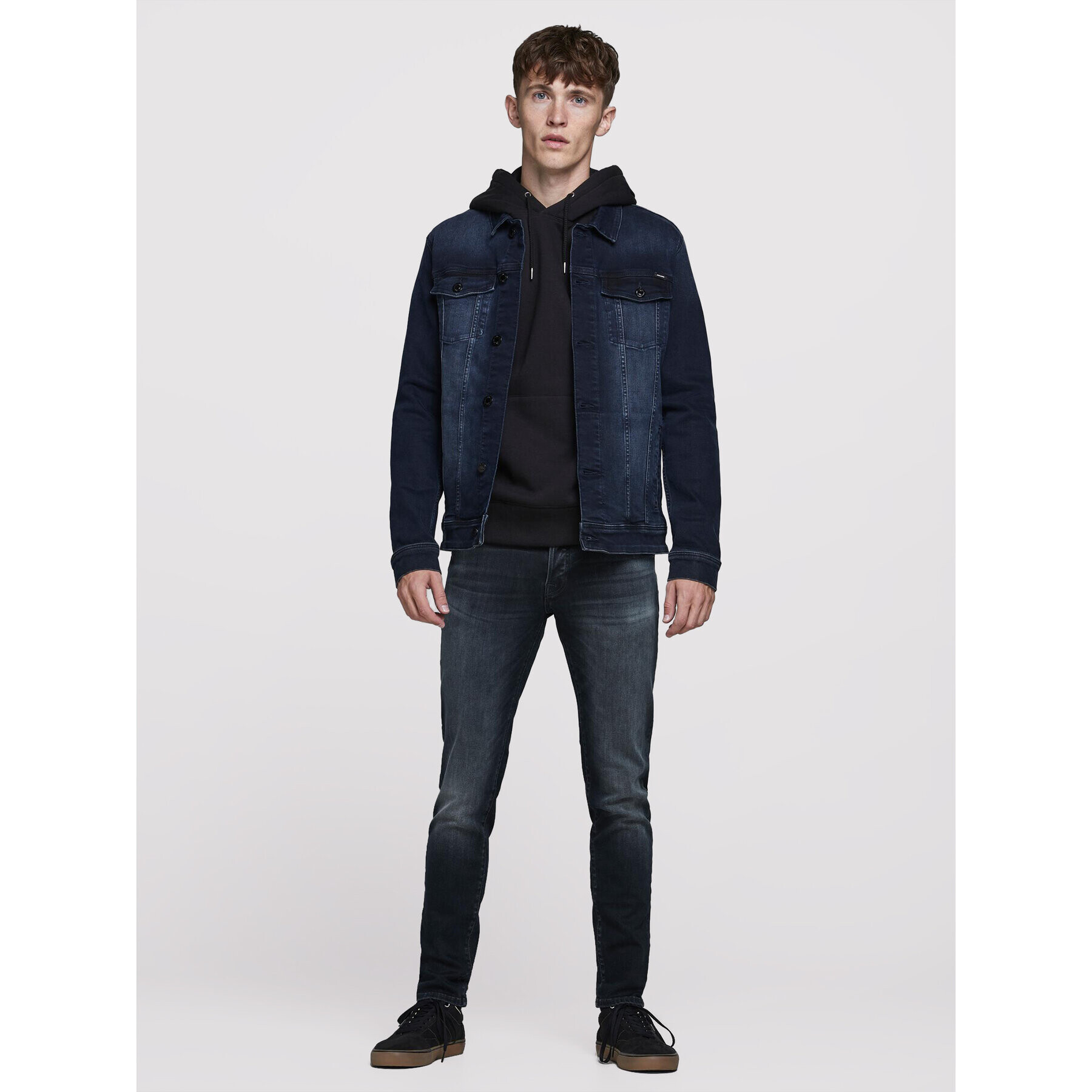 Jack&Jones Jeans hlače Glenn 12175893 Mornarsko modra Slim Fit - Pepit.si