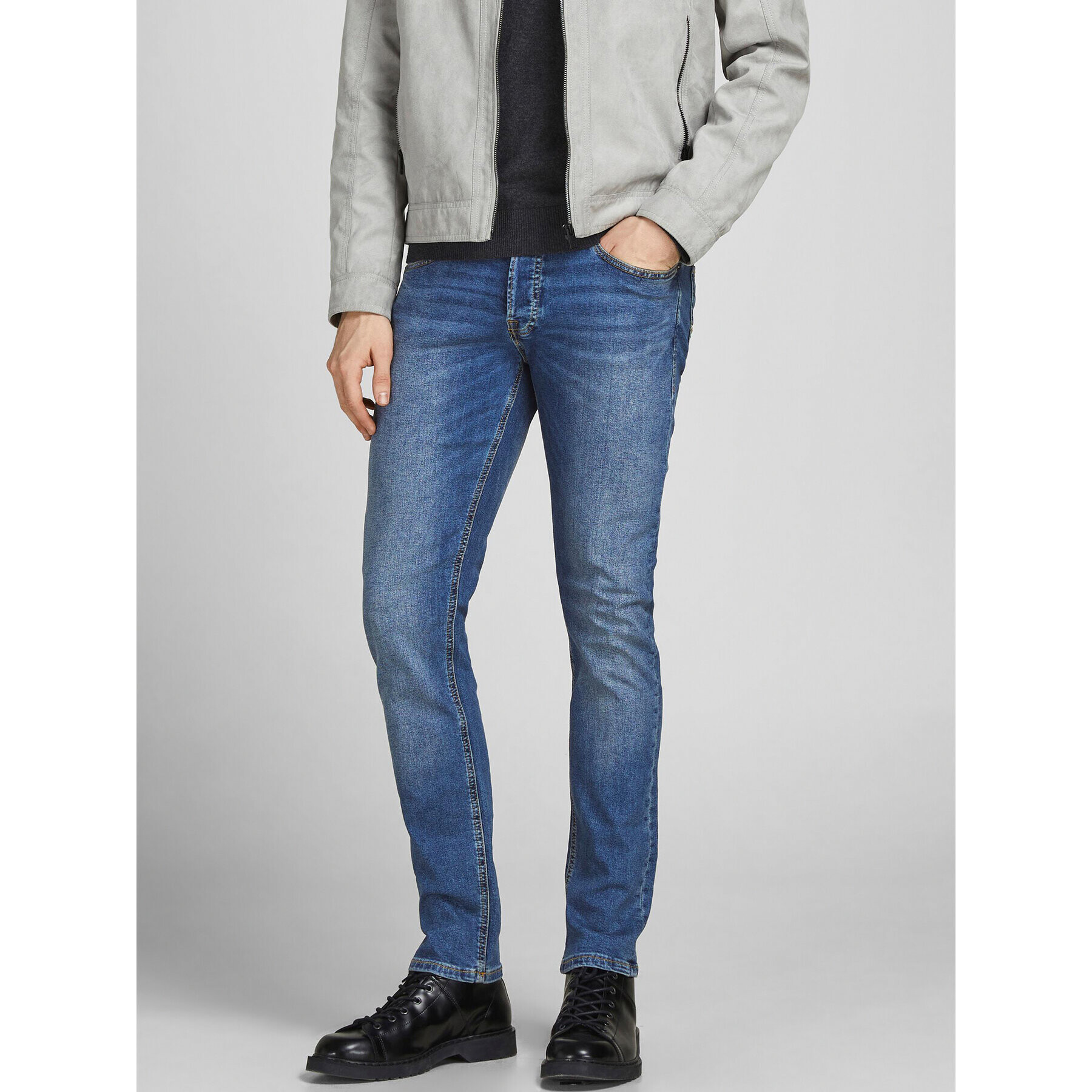 Jack&Jones Jeans hlače Glenn 12184473 Modra Slim Fit - Pepit.si