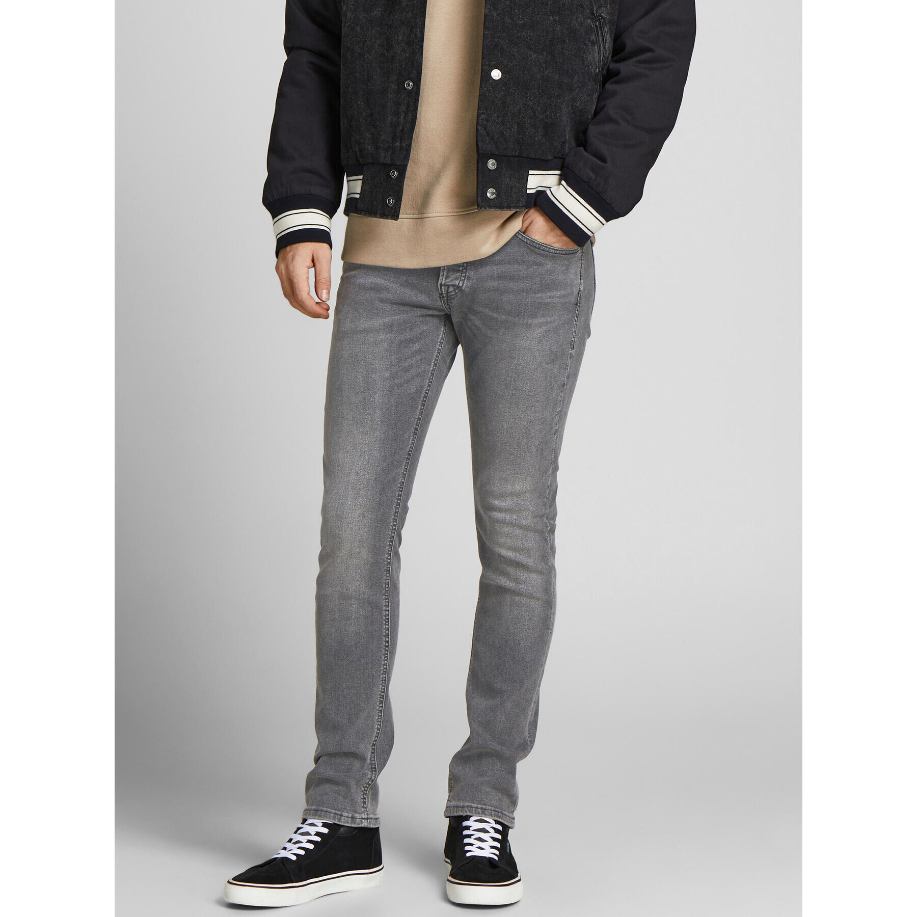 Jack&Jones Jeans hlače Glenn 12184474 Siva Slim Fit - Pepit.si