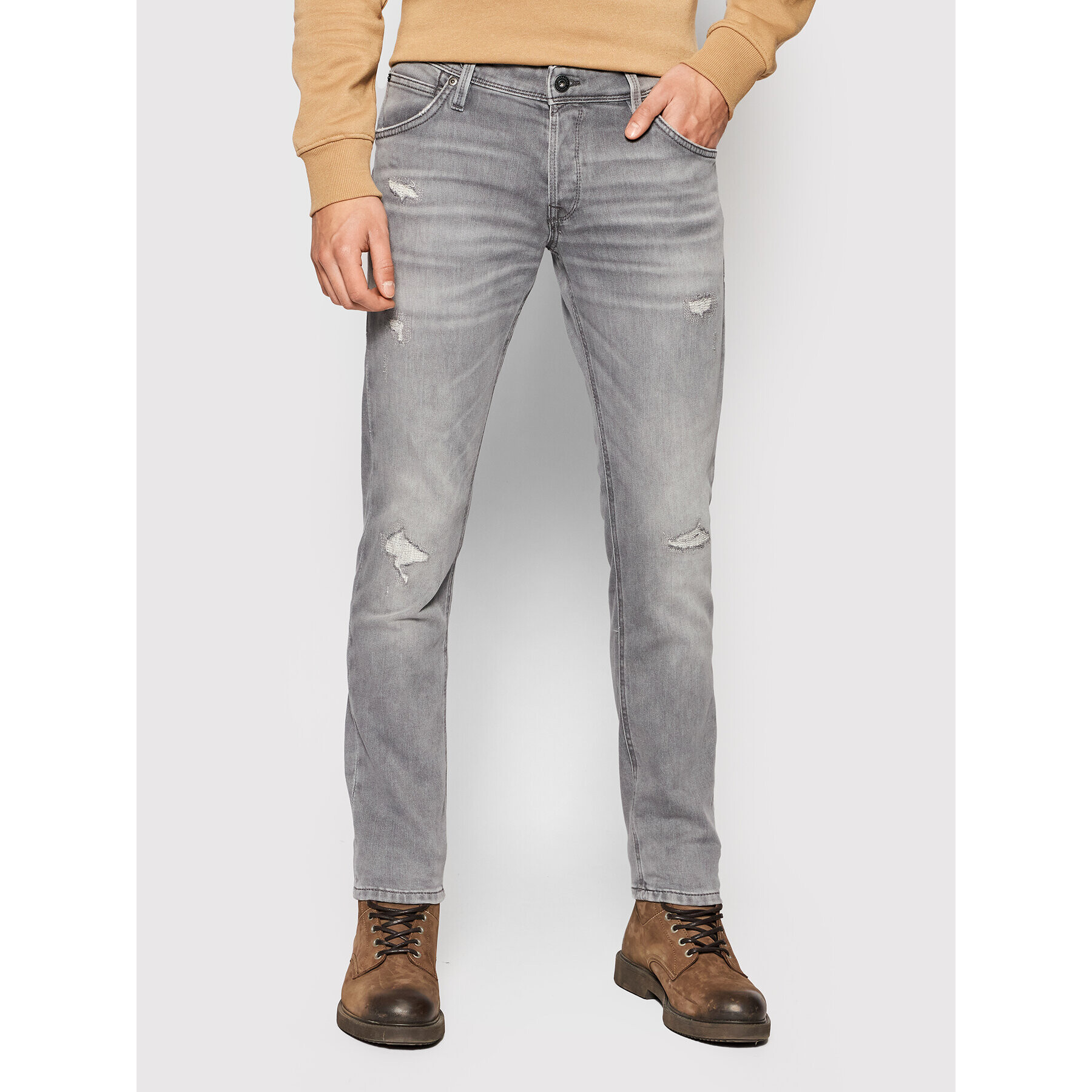 Jack&Jones Jeans hlače Glenn 12194540 Siva Slim Fit - Pepit.si