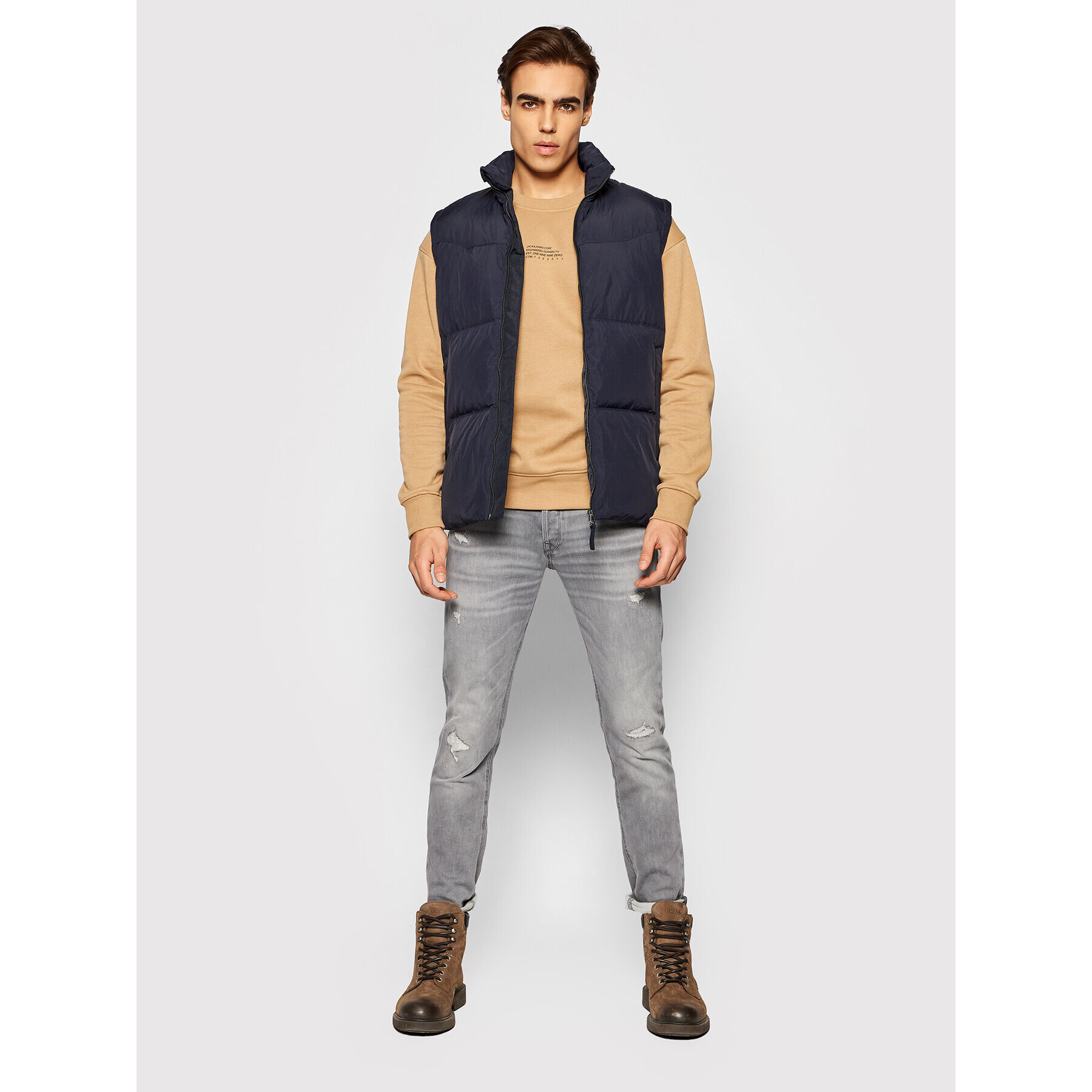 Jack&Jones Jeans hlače Glenn 12194540 Siva Slim Fit - Pepit.si