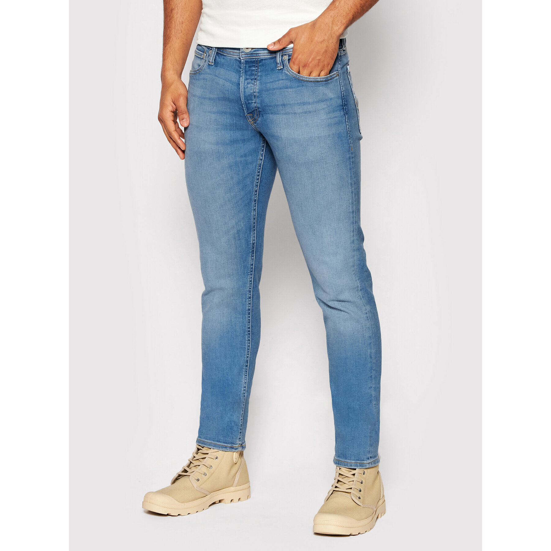 Jack&Jones Jeans hlače Glenn 12201645 Modra Slim Fit - Pepit.si