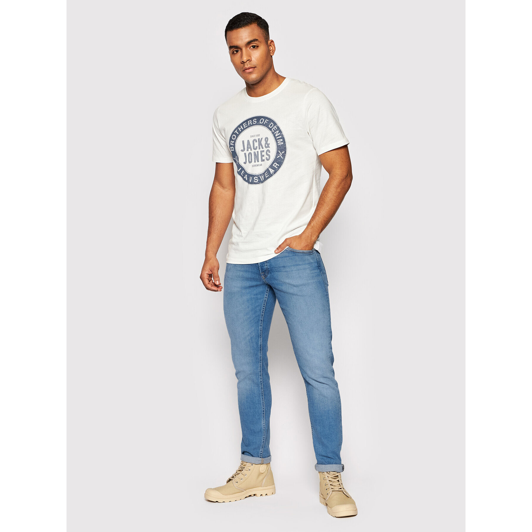 Jack&Jones Jeans hlače Glenn 12201645 Modra Slim Fit - Pepit.si