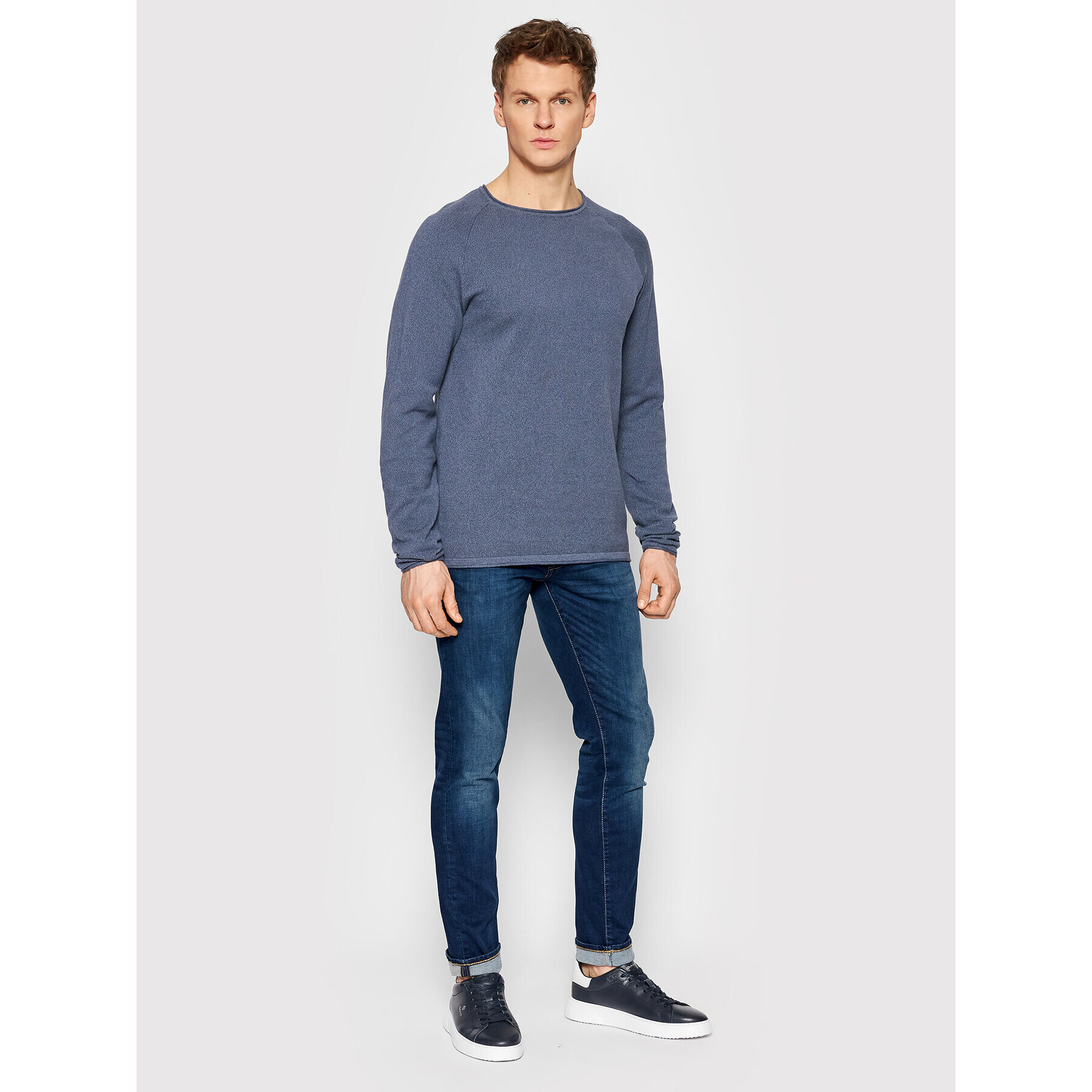 Jack&Jones Jeans hlače Glenn 12204335 Mornarsko modra Slim Fit - Pepit.si