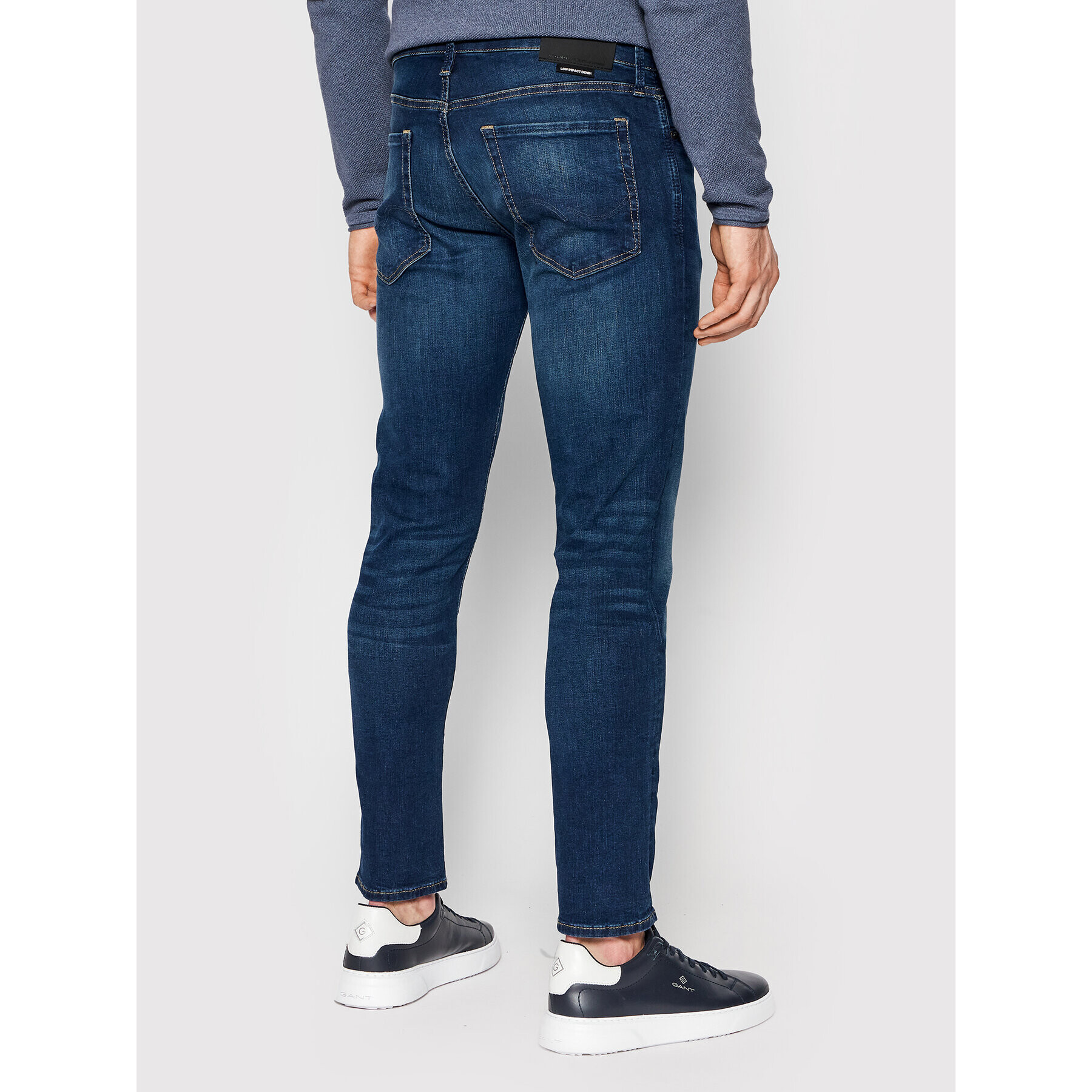 Jack&Jones Jeans hlače Glenn 12204335 Mornarsko modra Slim Fit - Pepit.si