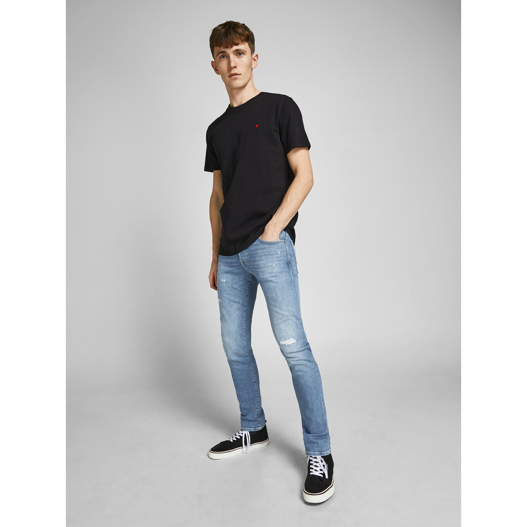 Jack&Jones Jeans hlače Glenn 12204336 Modra Slim Fit - Pepit.si