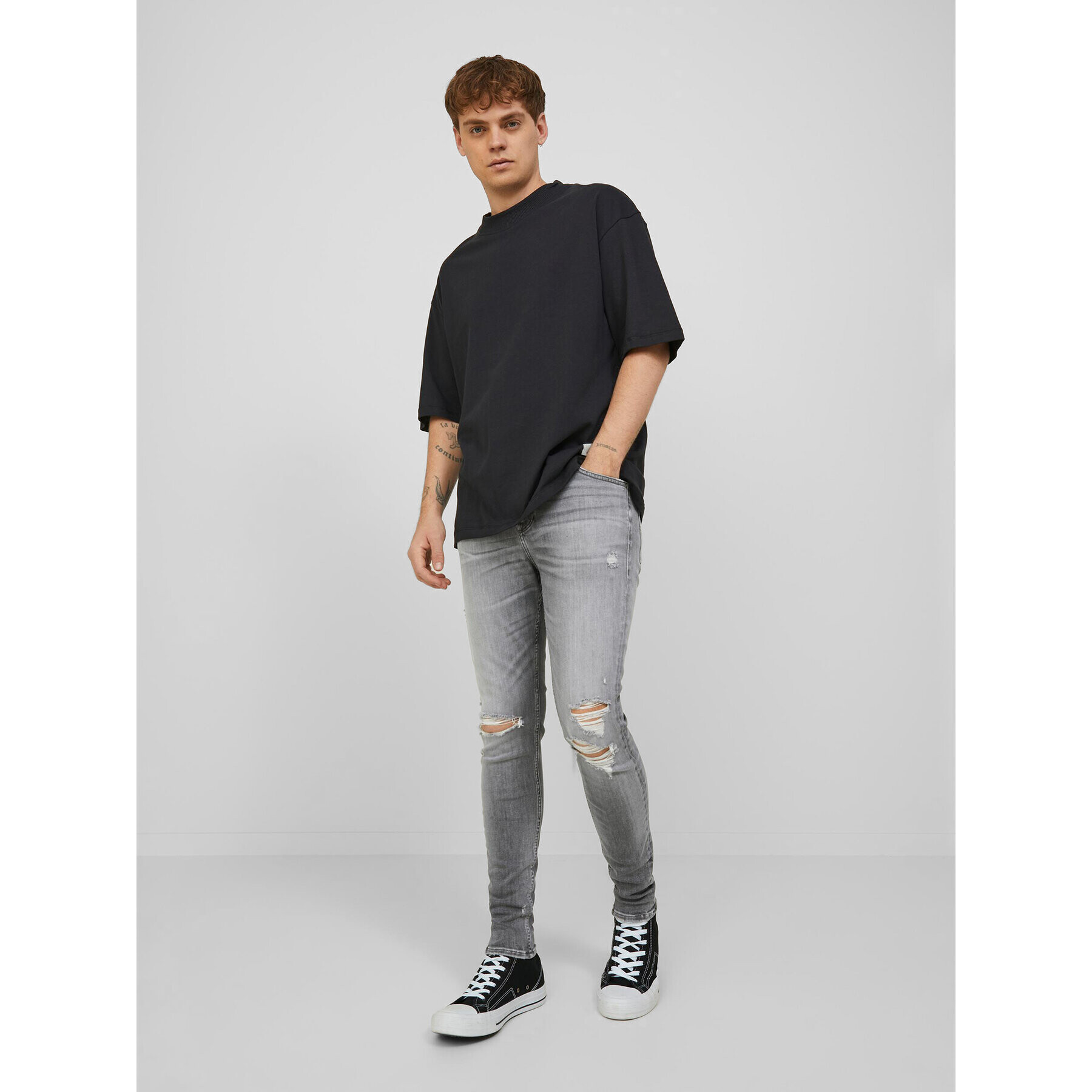 Jack&Jones Jeans hlače Glenn 12209789 Siva Slim Fit - Pepit.si