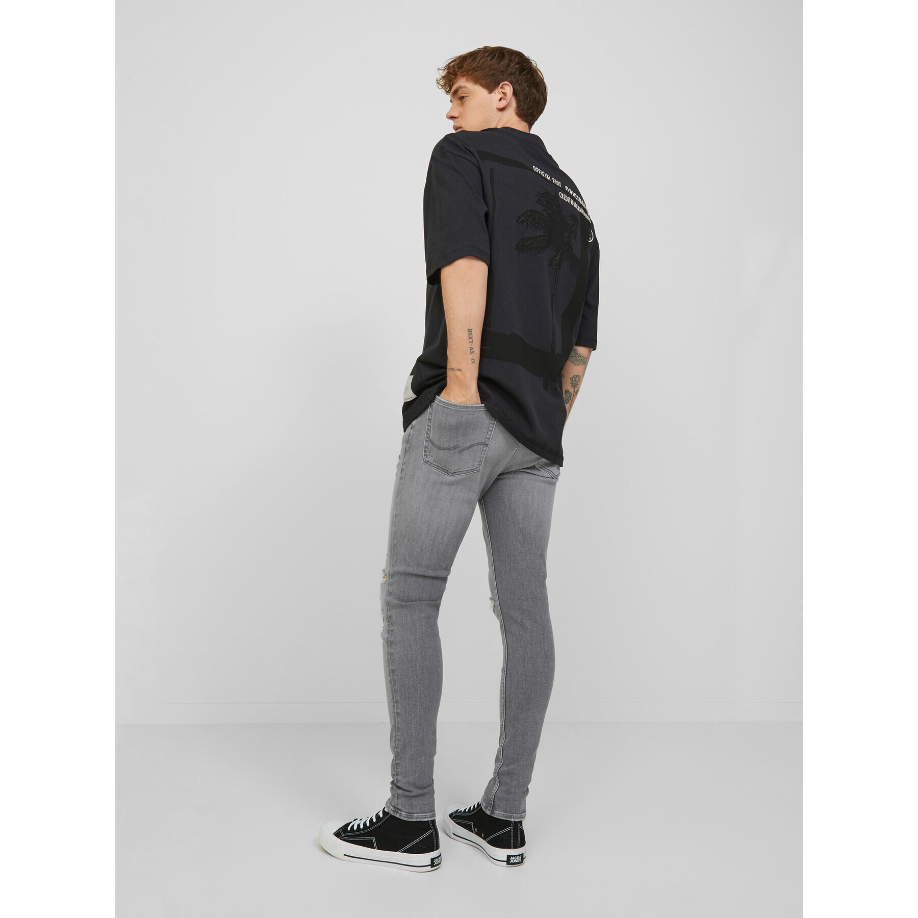 Jack&Jones Jeans hlače Glenn 12209789 Siva Slim Fit - Pepit.si