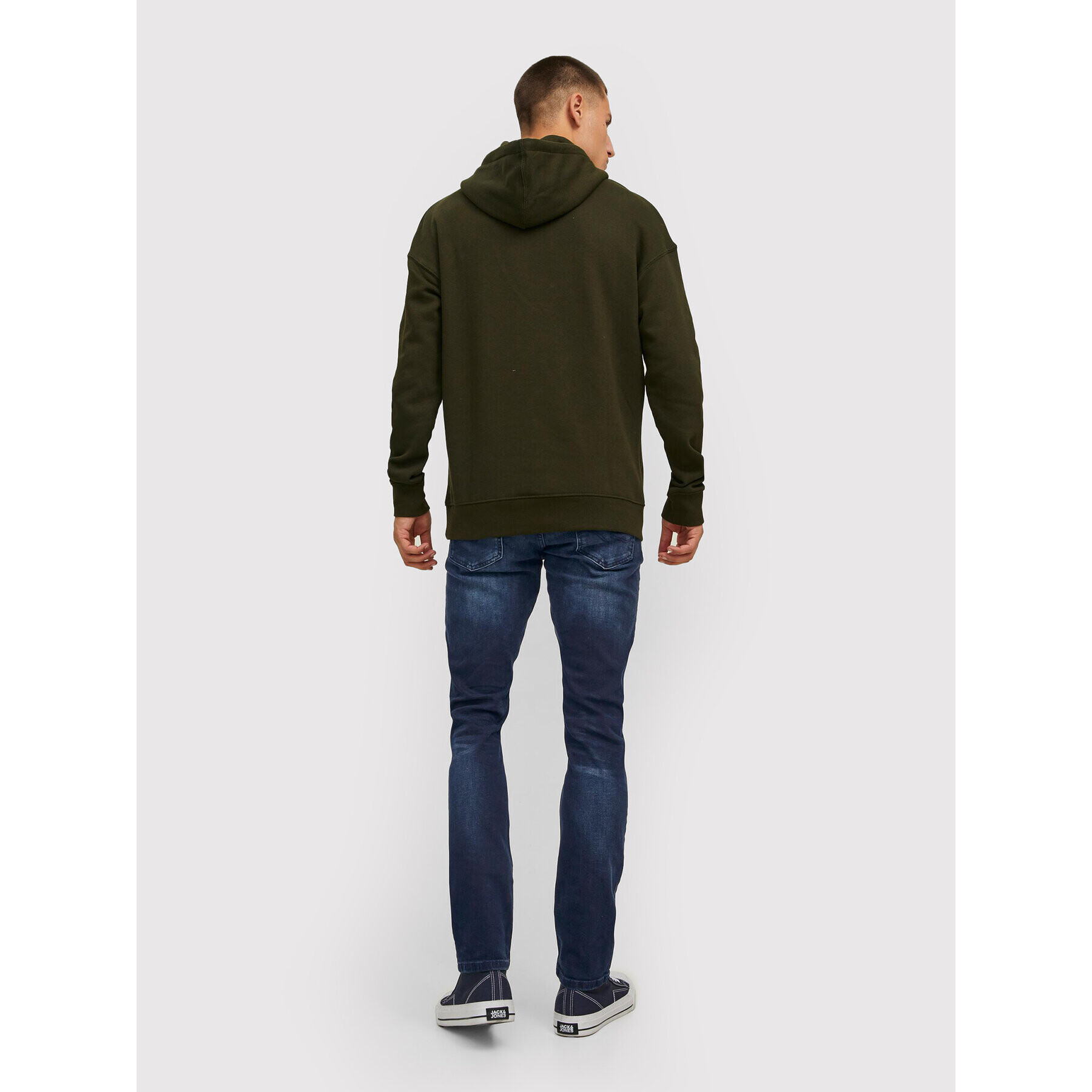 Jack&Jones Jeans hlače Glenn 12212775 Mornarsko modra Slim Fit - Pepit.si