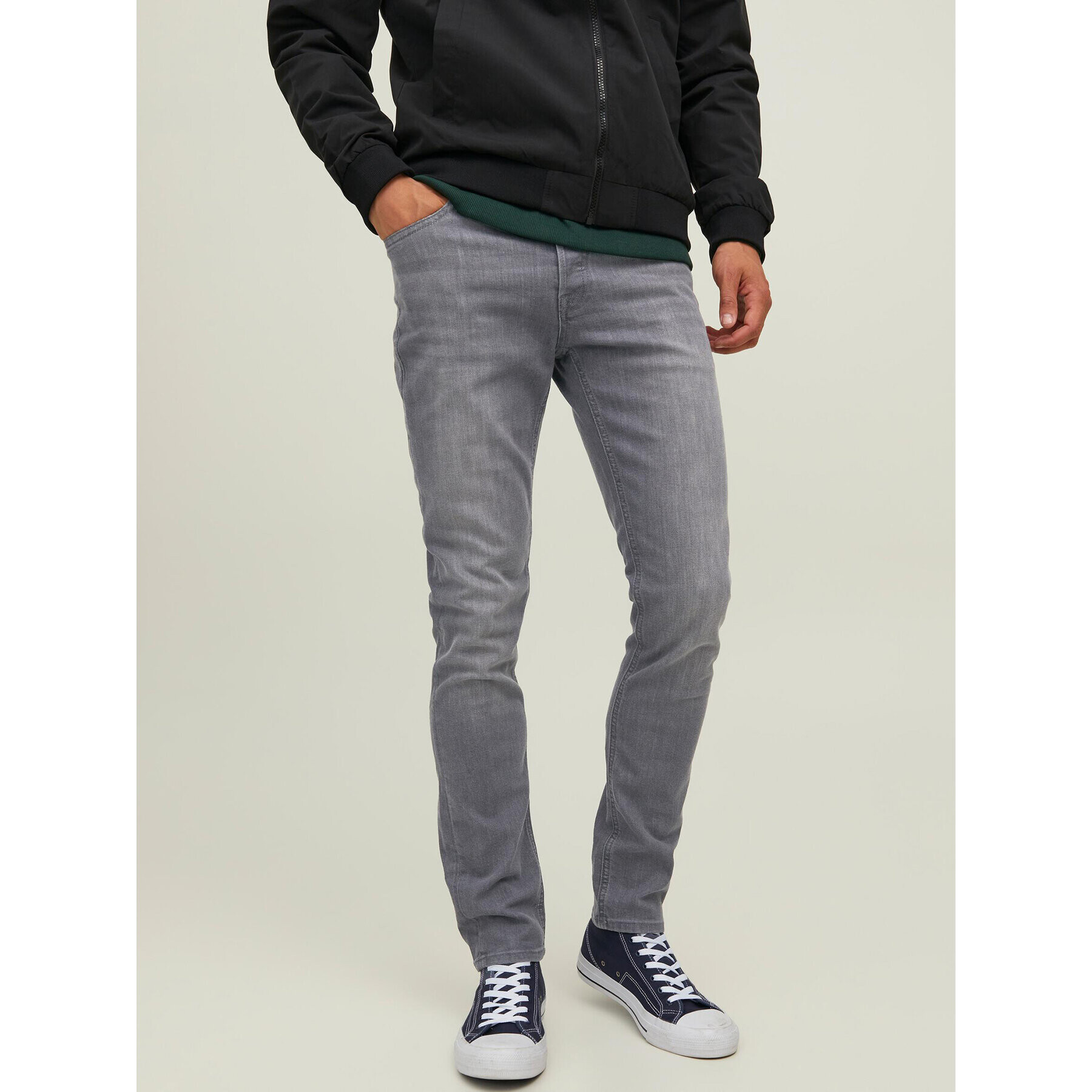 Jack&Jones Jeans hlače Glenn 12212785 Siva Slim Fit - Pepit.si