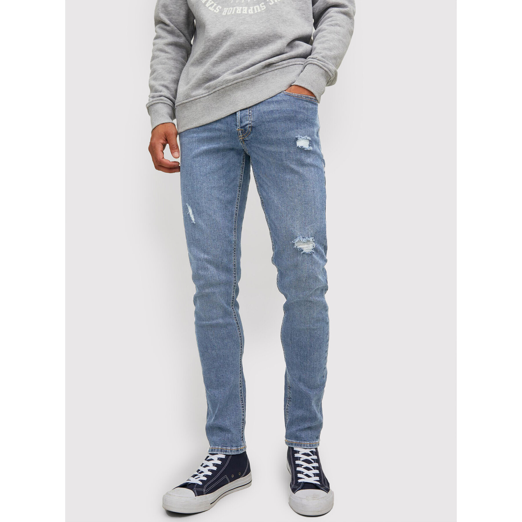 Jack&Jones Jeans hlače Glenn 12213191 Modra Slim Fit - Pepit.si