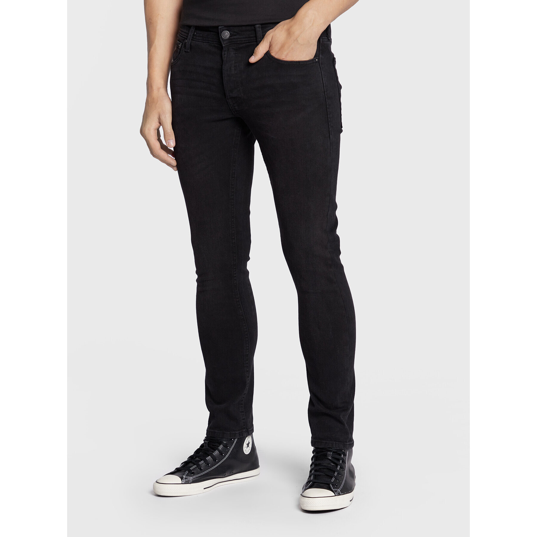 Jack&Jones Jeans hlače Glenn 12213610 Črna Slim Fit - Pepit.si