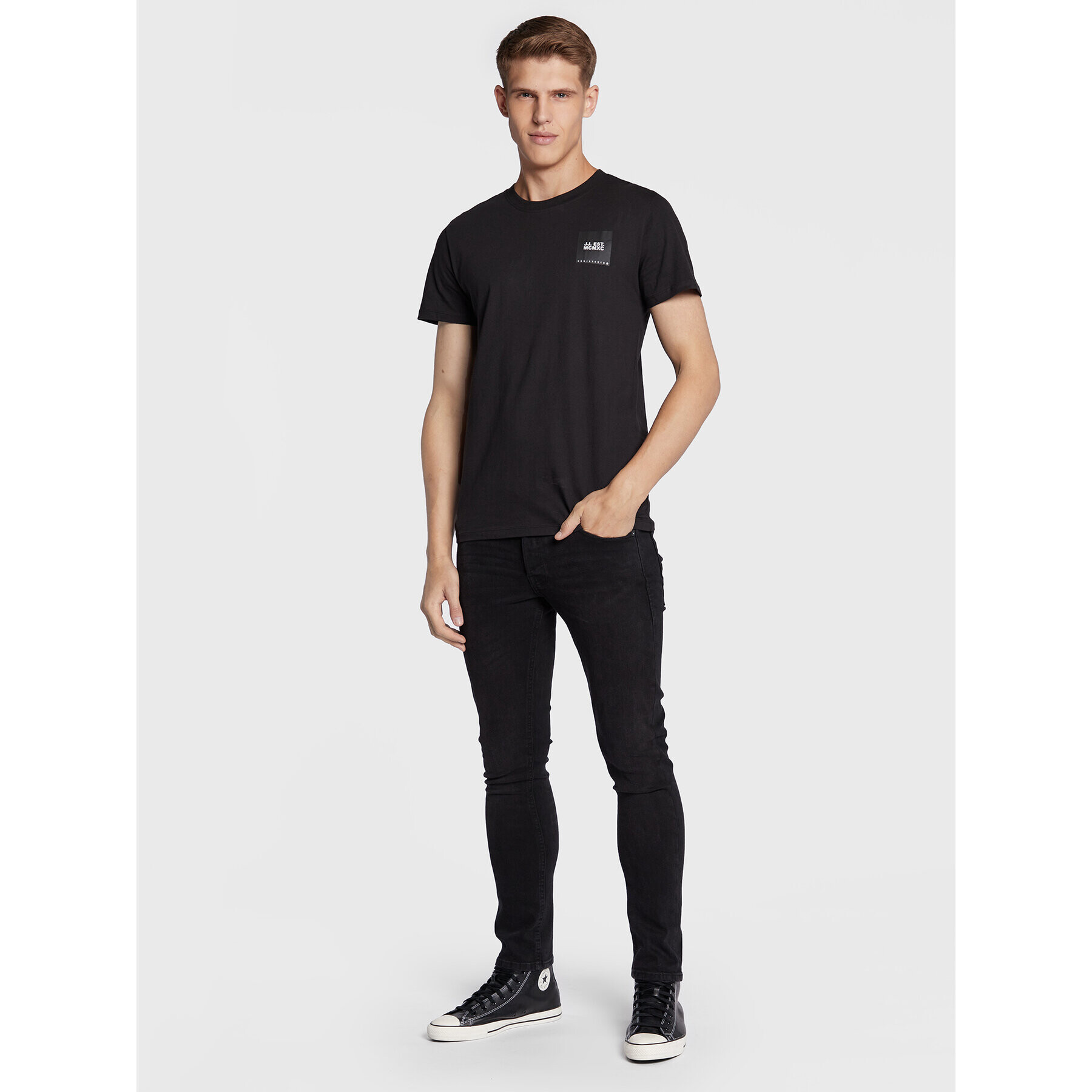 Jack&Jones Jeans hlače Glenn 12213610 Črna Slim Fit - Pepit.si