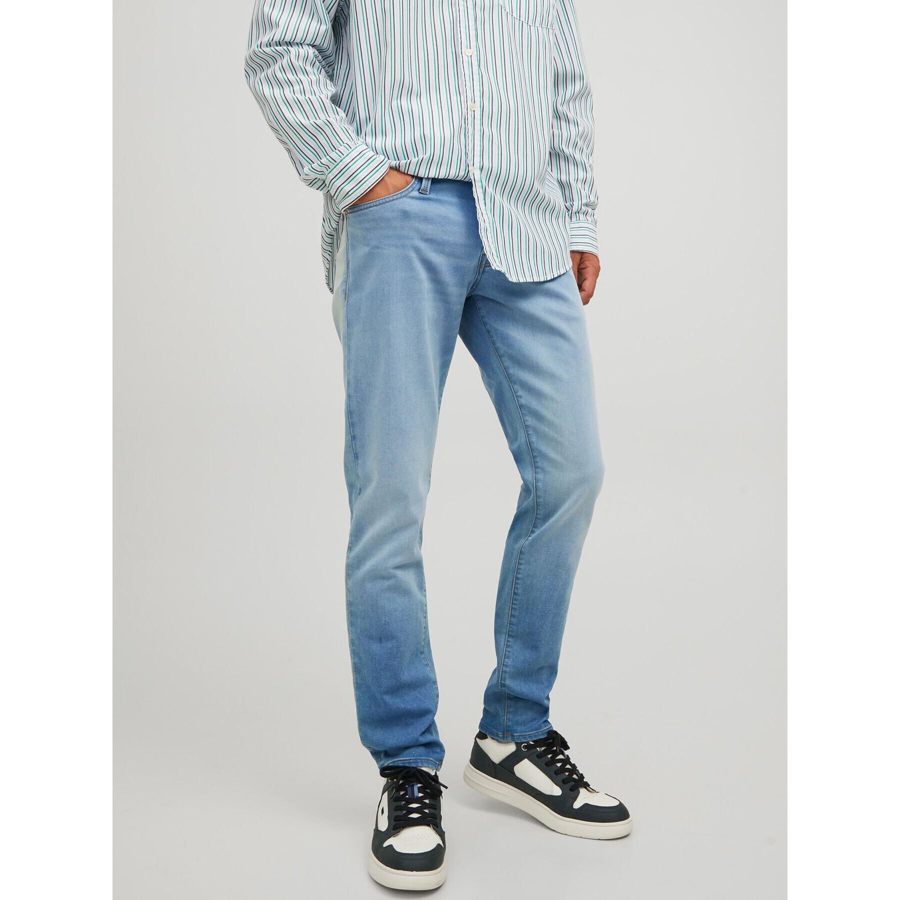 Jack&Jones Jeans hlače Glenn 12224131 Modra Slim Fit - Pepit.si