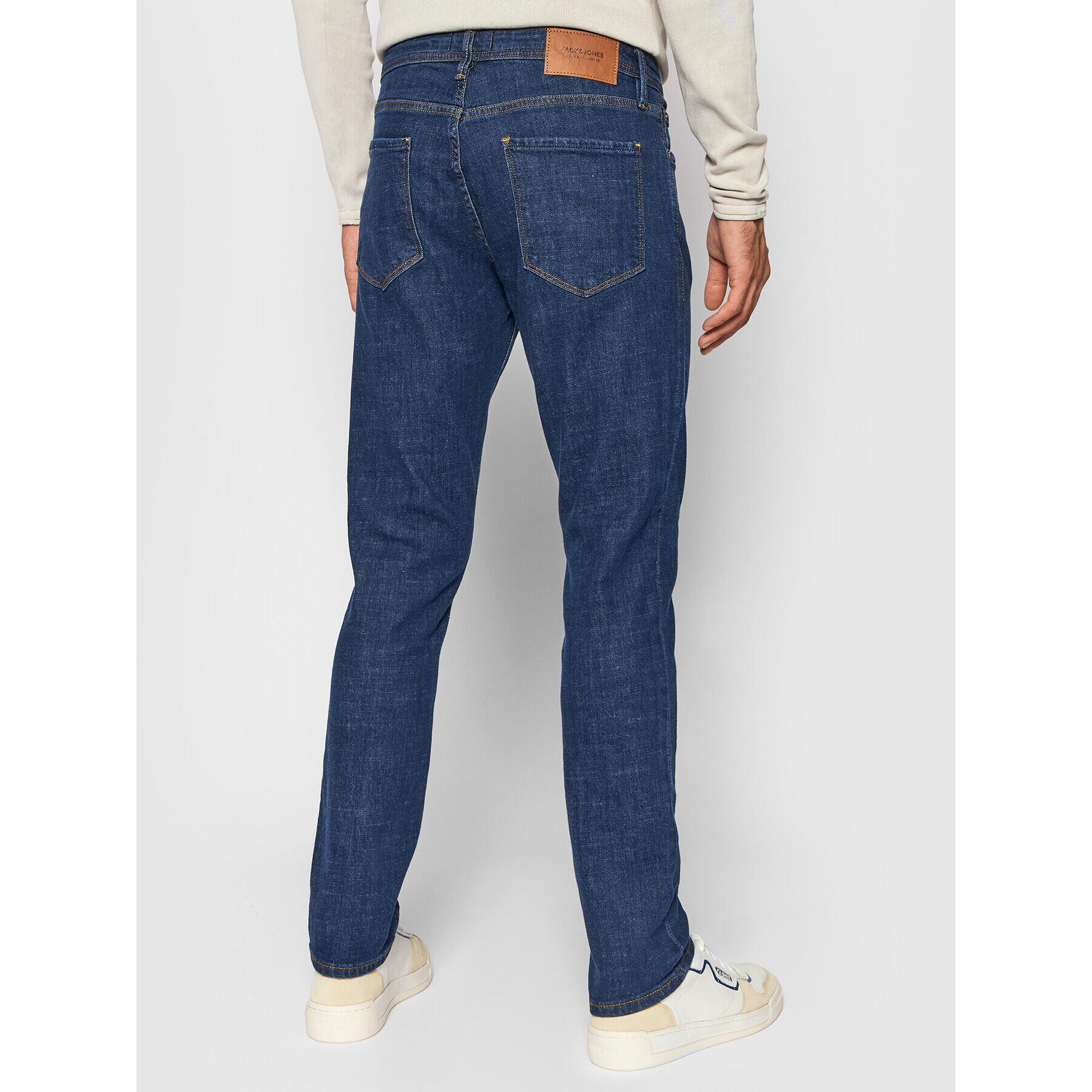 Jack&Jones Jeans hlače Glenn Felix 12185858 Mornarsko modra Slim Fit - Pepit.si