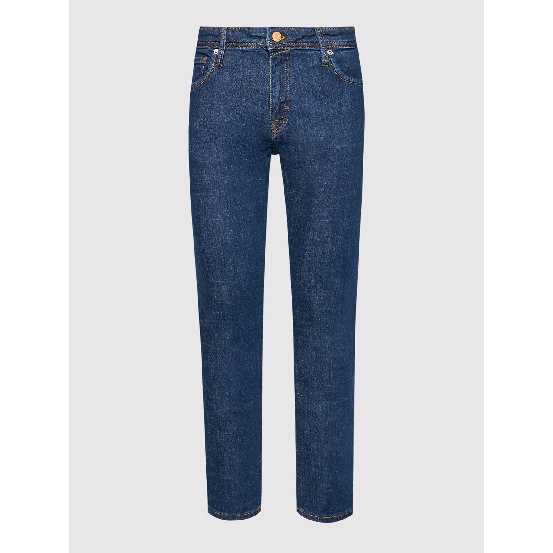 Jack&Jones Jeans hlače Glenn Felix 12185858 Mornarsko modra Slim Fit - Pepit.si