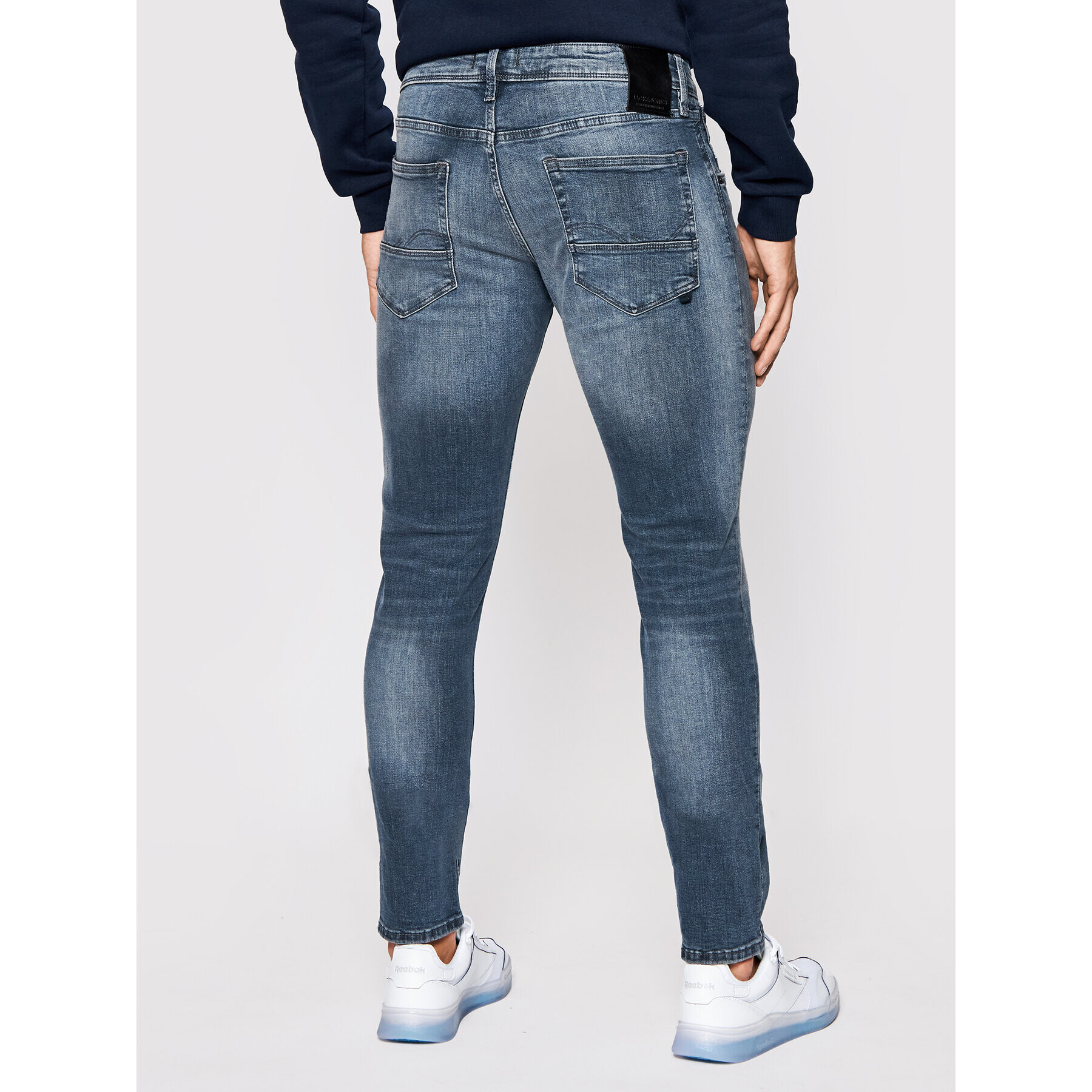 Jack&Jones Jeans hlače Glenn Fox Agi 12190837 Mornarsko modra Slim Fit - Pepit.si