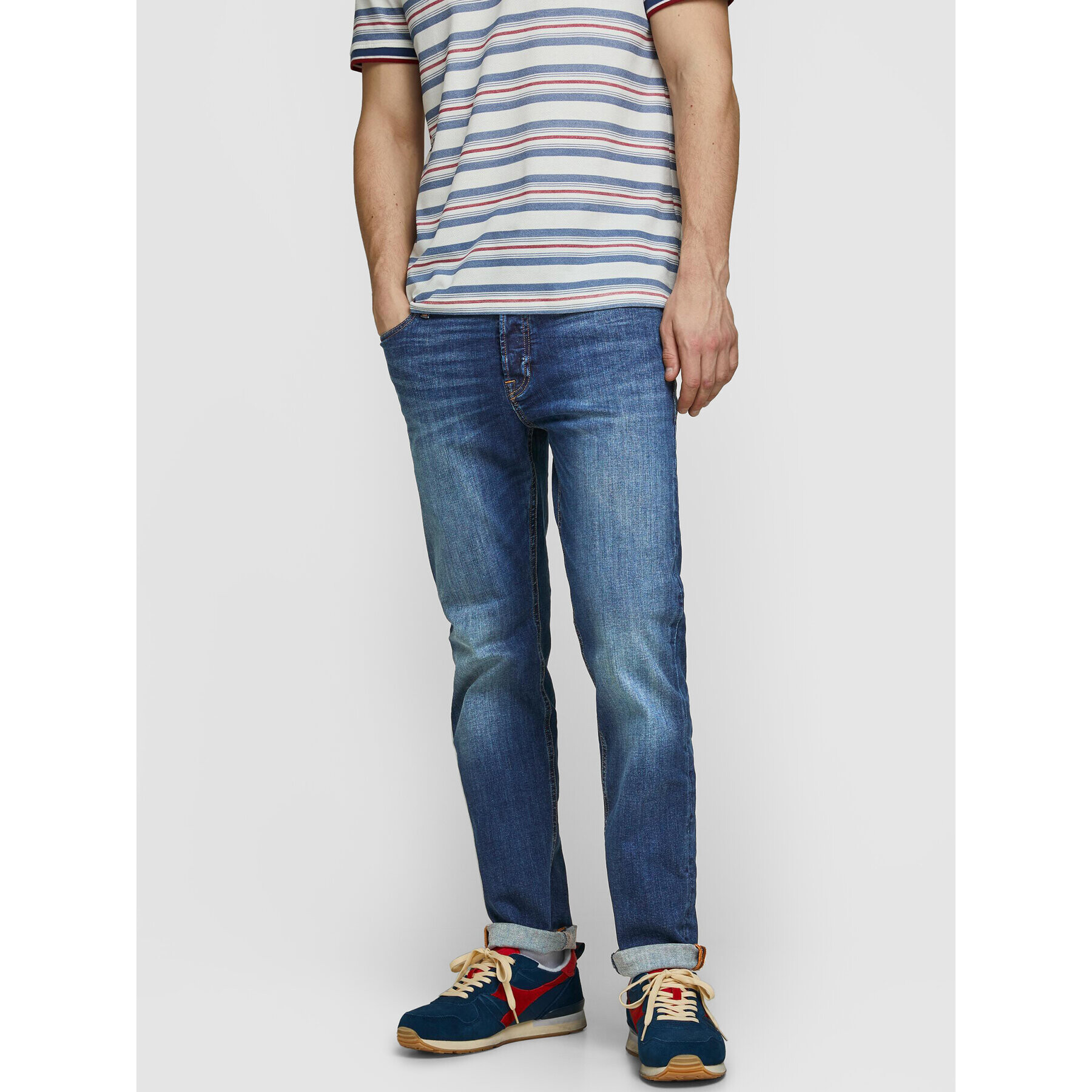 Jack&Jones Jeans hlače Pete 12195547 Modra Skinny Fit - Pepit.si