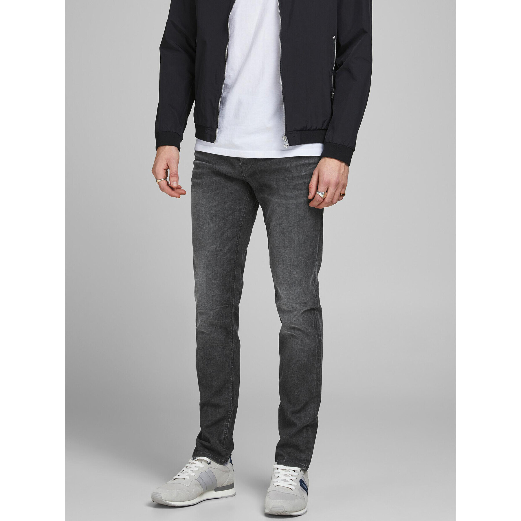 Jack&Jones Jeans hlače Tim 12181054 Siva Slim Fit - Pepit.si