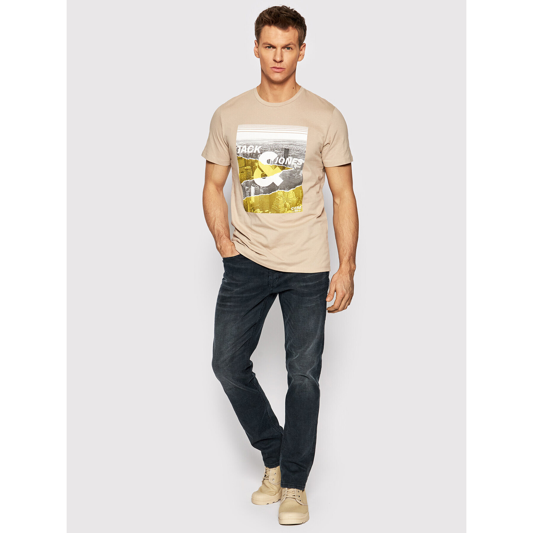 Jack&Jones Jeans hlače Tim 12181054 Siva Slim Fit - Pepit.si