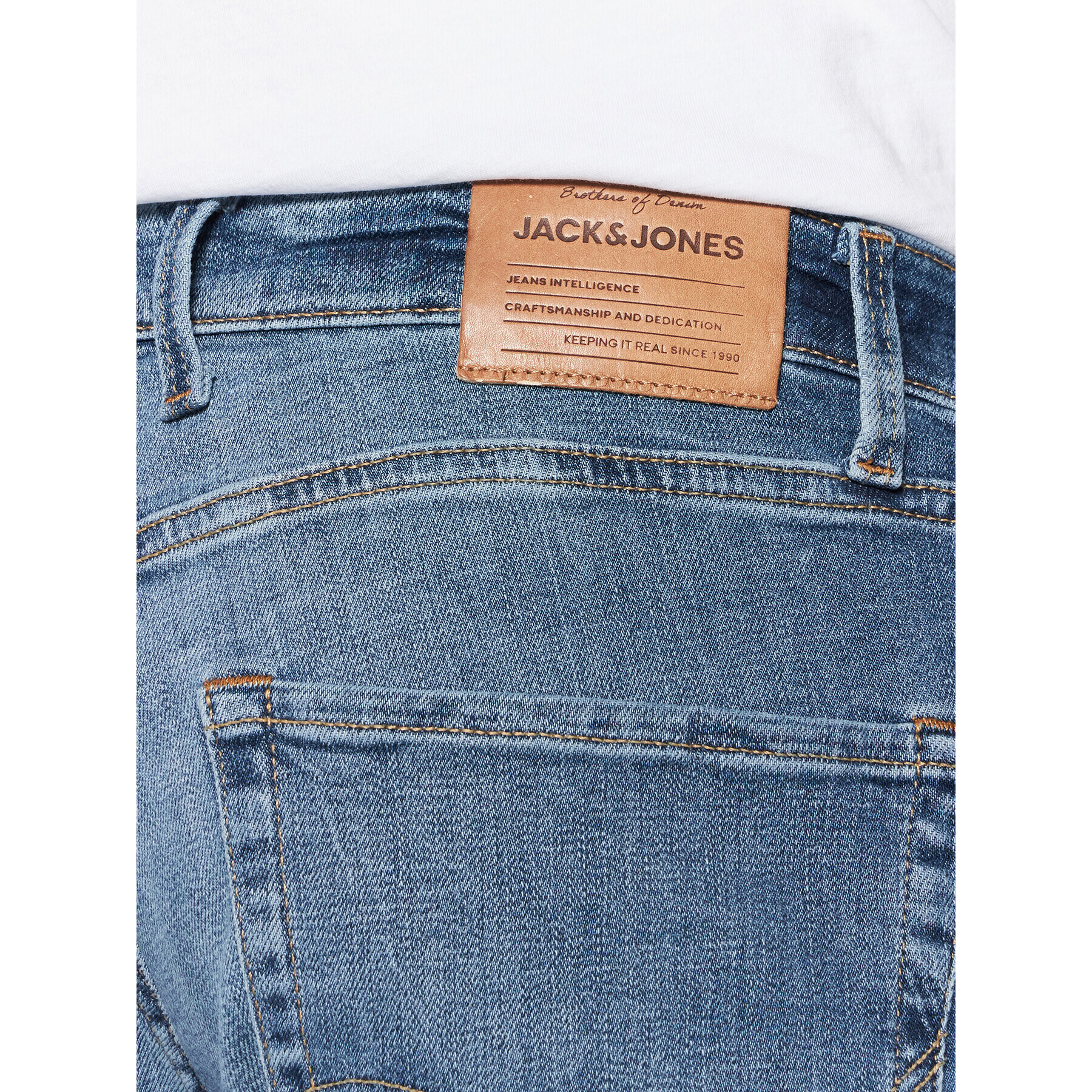 Jack&Jones Jeans hlače Tim Vintage 12185877 Modra Slim Fit - Pepit.si