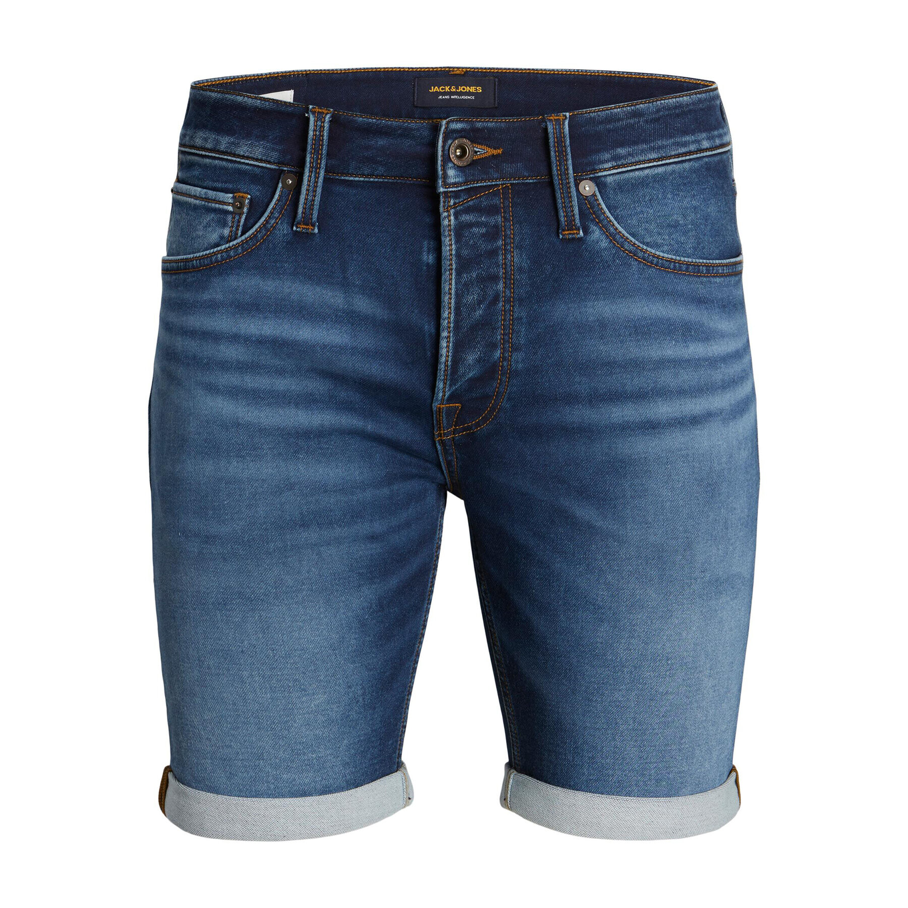 Jack&Jones Jeans kratke hlače Rick 12223677 Mornarsko modra Regular Fit - Pepit.si