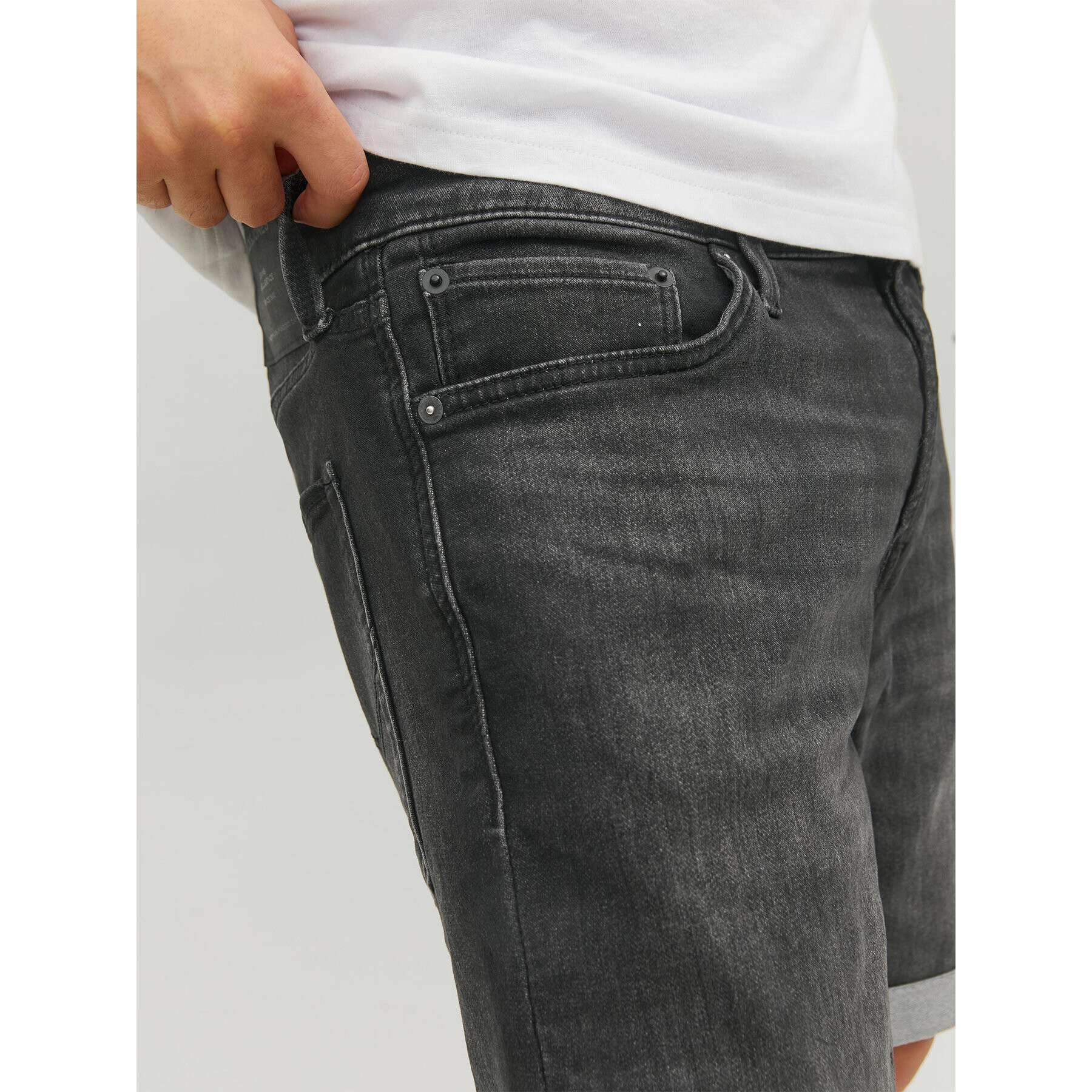 Jack&Jones Jeans kratke hlače Rick 12223681 Siva Regular Fit - Pepit.si