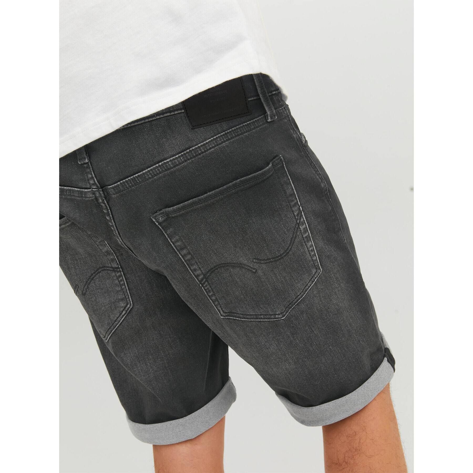 Jack&Jones Jeans kratke hlače Rick 12223681 Siva Regular Fit - Pepit.si