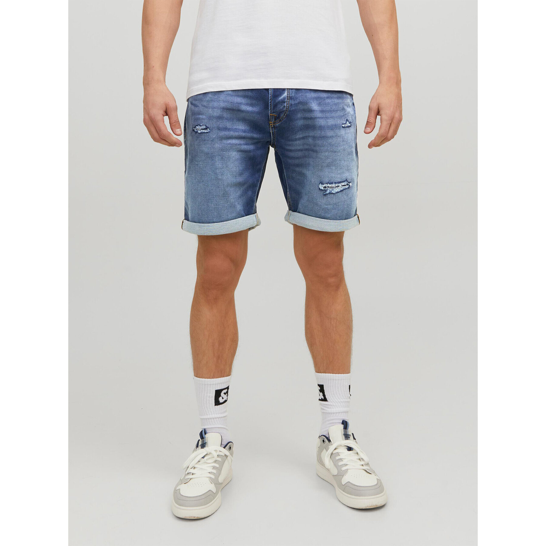 Jack&Jones Jeans kratke hlače Rick 12224125 Modra Regular Fit - Pepit.si