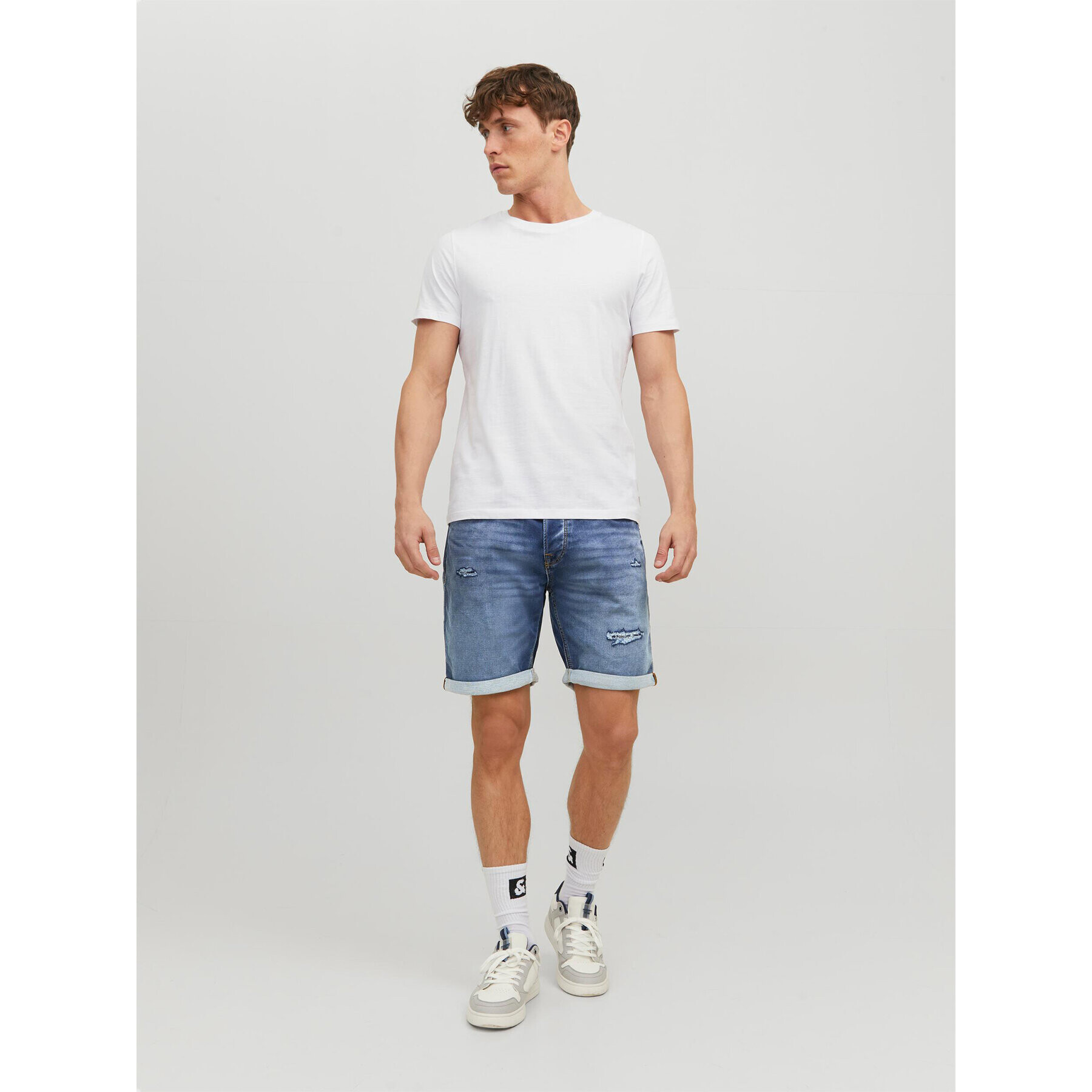 Jack&Jones Jeans kratke hlače Rick 12224125 Modra Regular Fit - Pepit.si