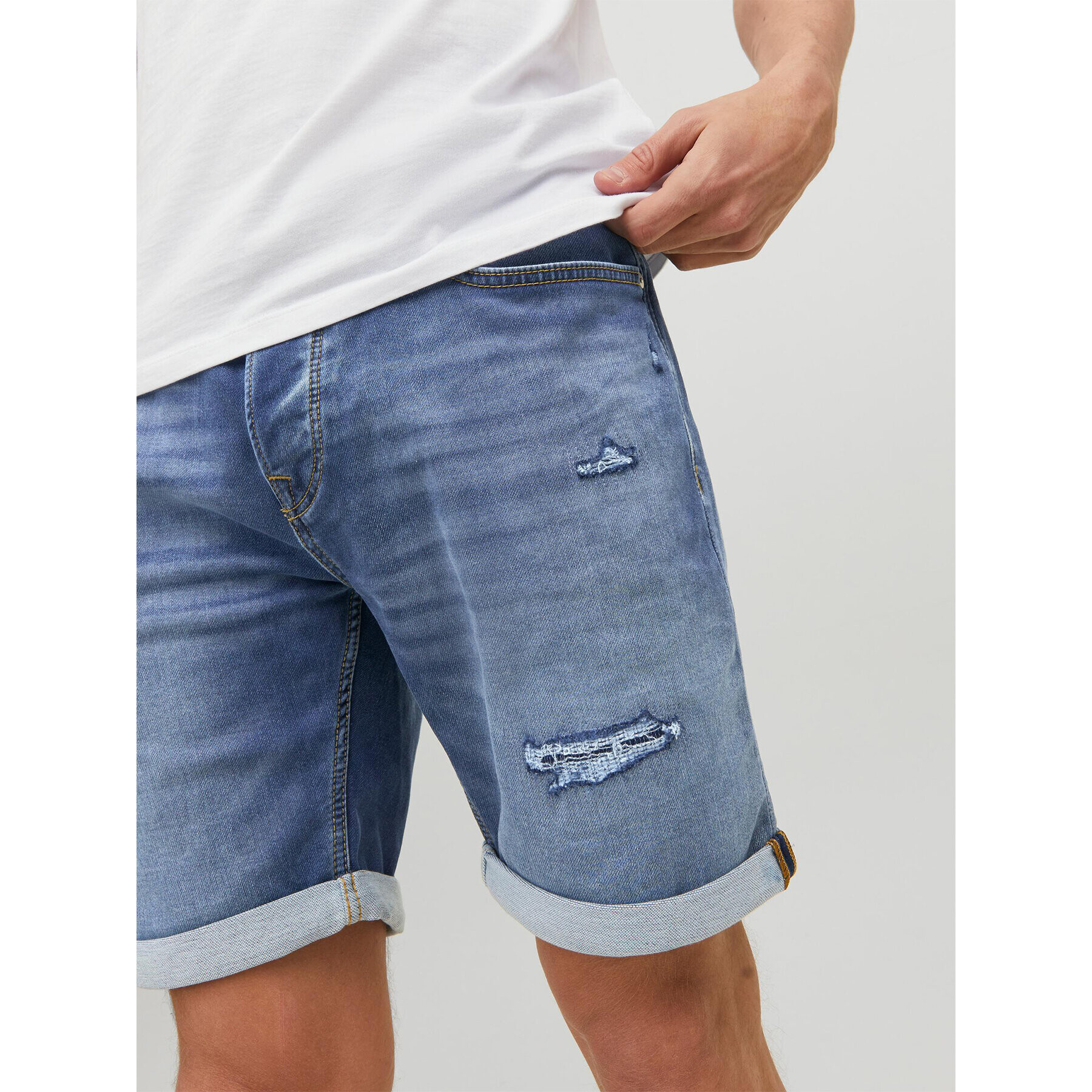 Jack&Jones Jeans kratke hlače Rick 12224125 Modra Regular Fit - Pepit.si