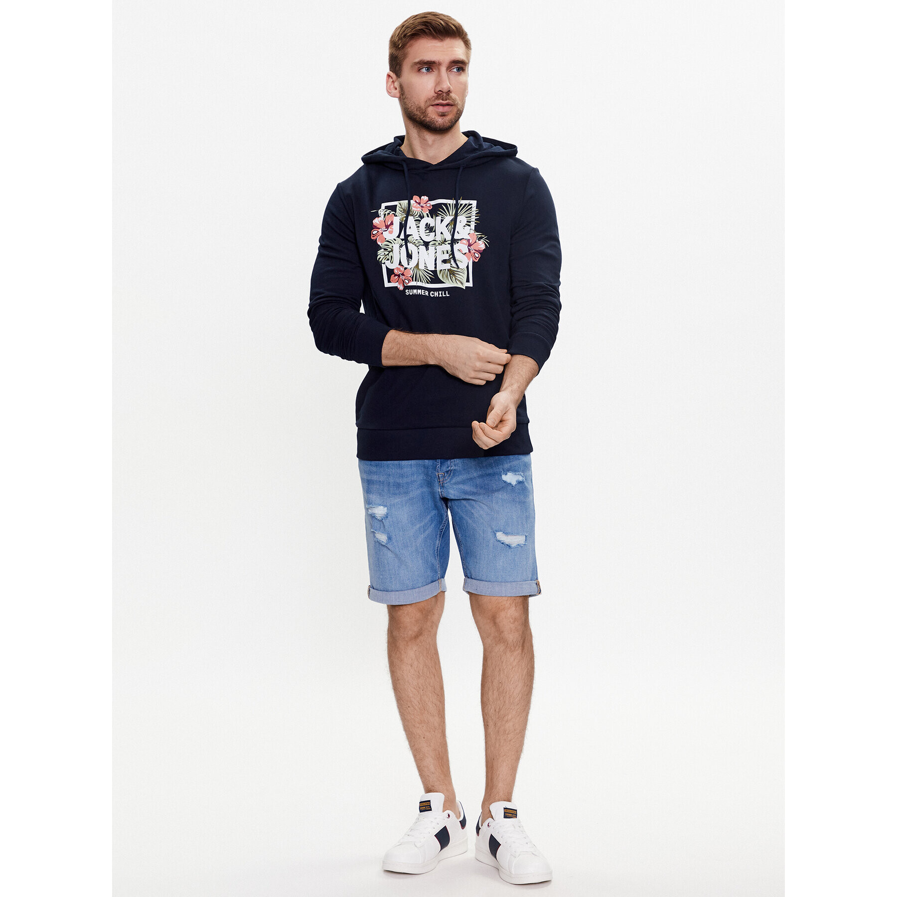 Jack&Jones Jeans kratke hlače 12224979 Modra Regular Fit - Pepit.si