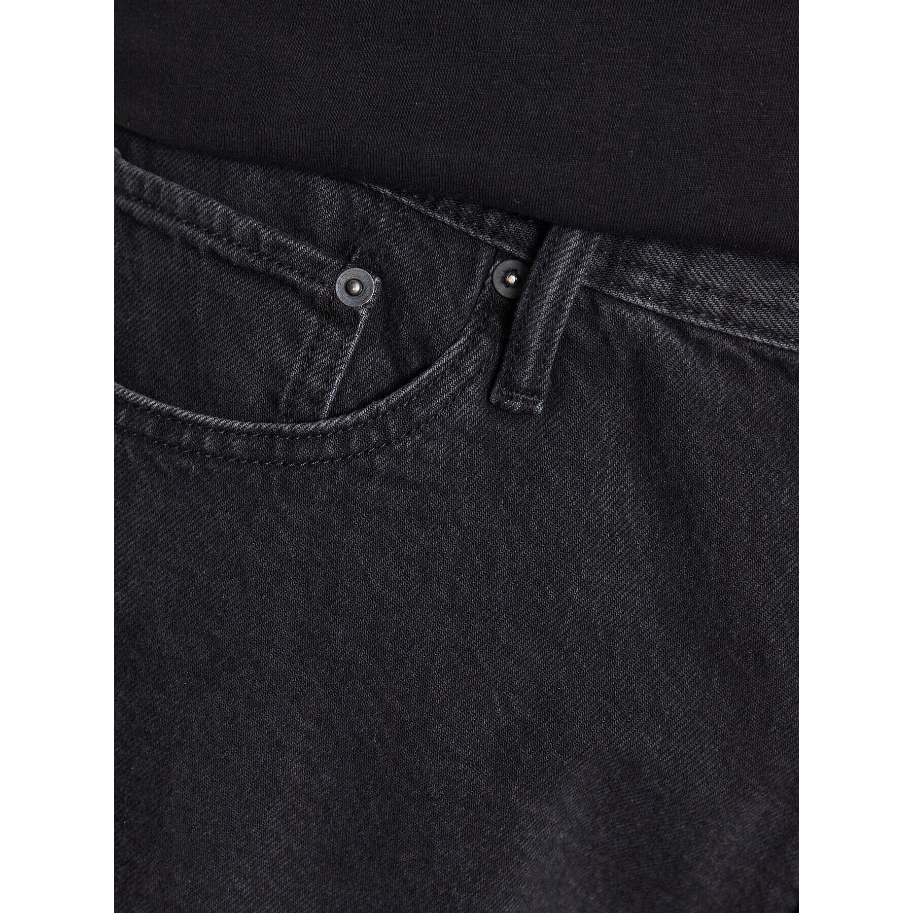 Jack&Jones Jeans kratke hlače Tony 12229606 Črna Baggy Fit - Pepit.si