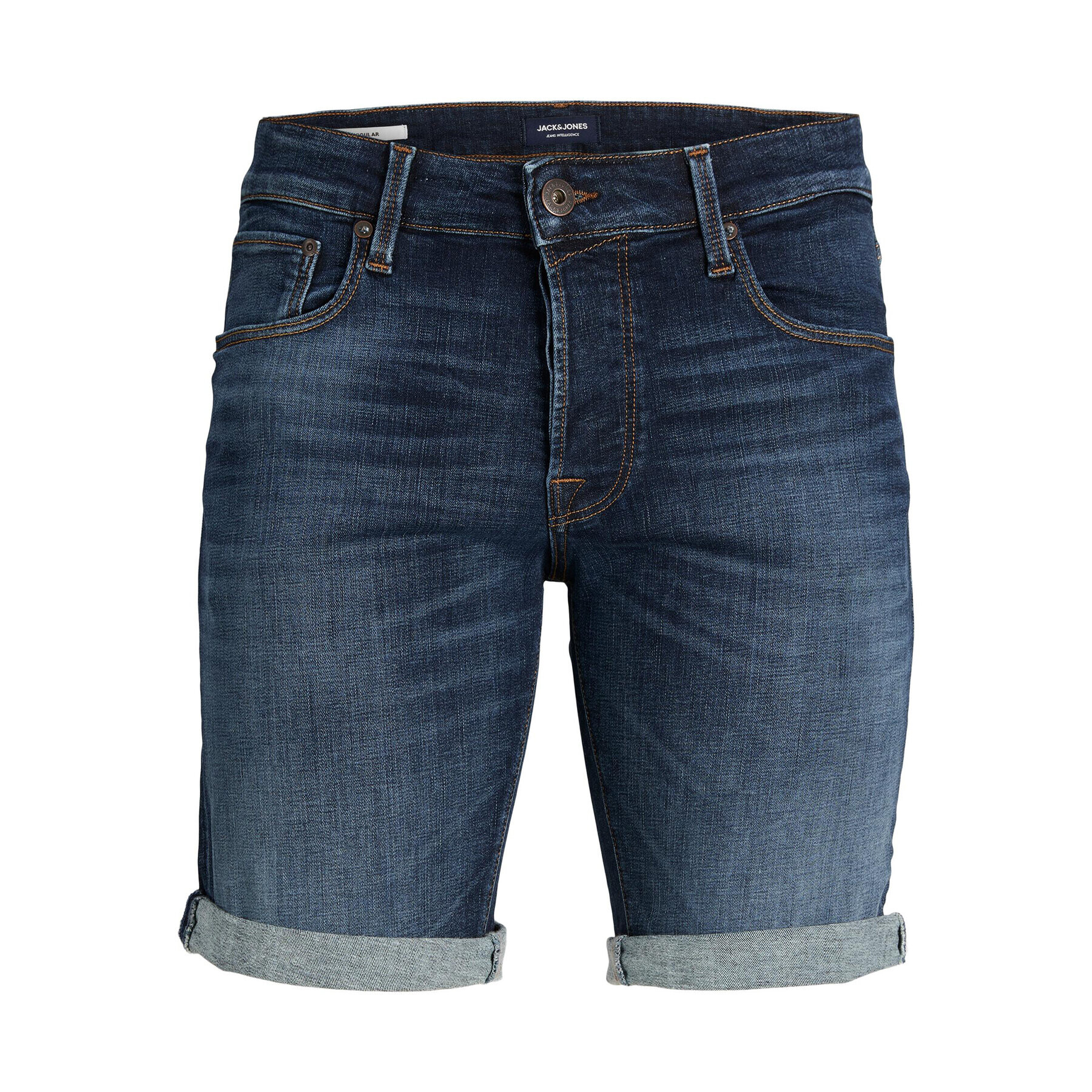 Jack&Jones Jeans kratke hlače Rick 12229830 Mornarsko modra Regular Fit - Pepit.si